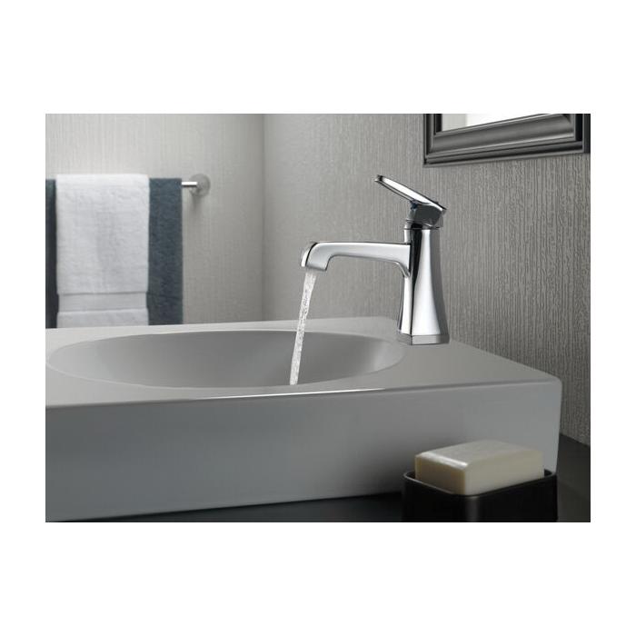 DELTA® Ashlyn® 564-SSMPU-DST Bathroom Faucet, 1-Handle, Deck, Centerset, Pop-Up, Stainless Steel thumbnail 3