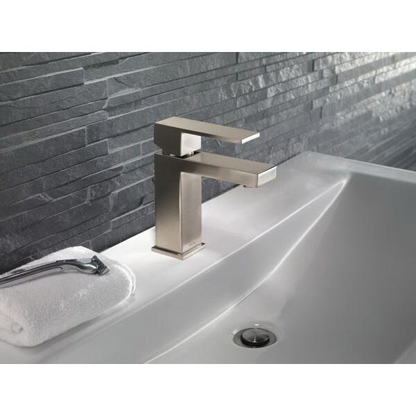 DELTA® Modern™ 567LF-SSPP Bathroom Faucet, 1-Handle, Deck, Single-Handle, Pop-Up, Stainless