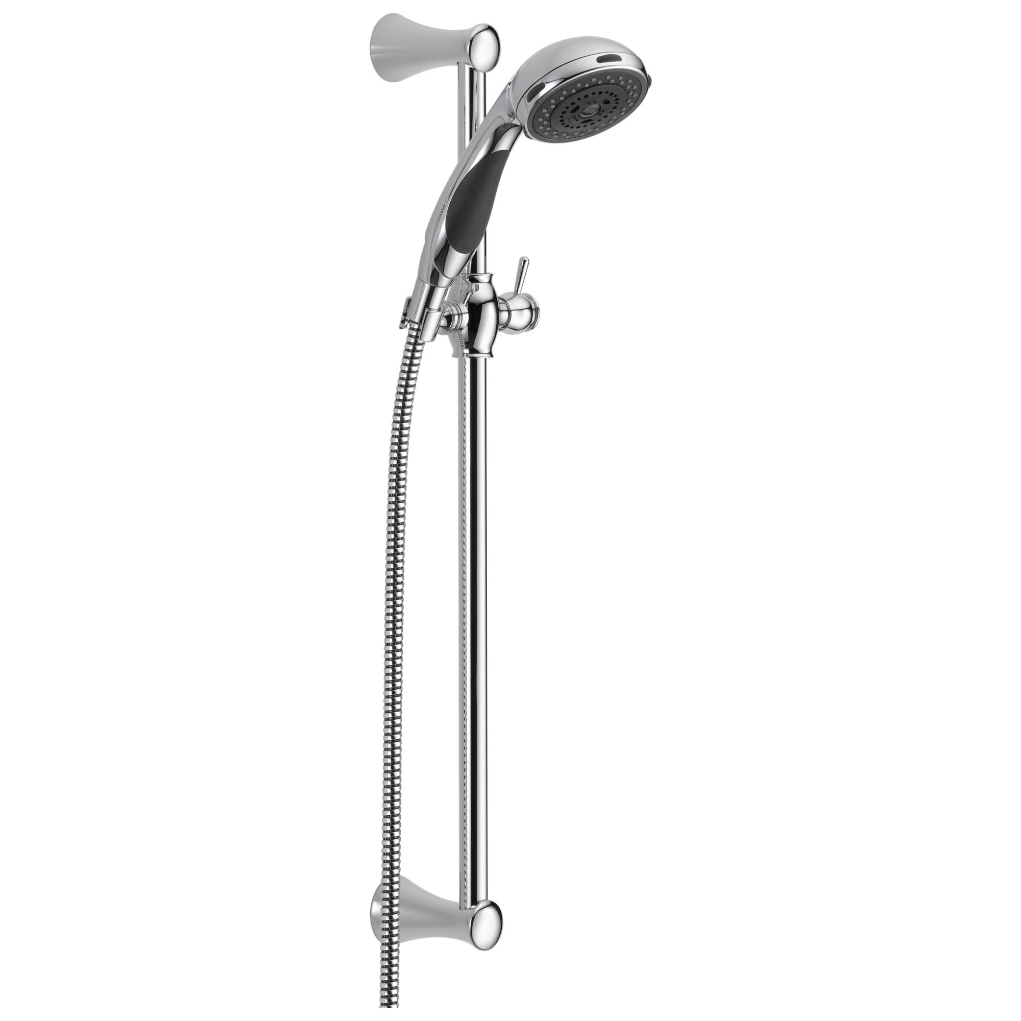 DELTA&reg; 57014 Lahara&reg; Premium Hand Shower, 3 Shower Head, 2.5 gpm, 70 in L Hose, 1/2-14 Male NPSM Connection, Chrome Plated, Slide Bar: Yes, Import