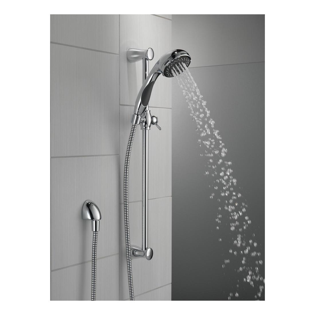 DELTA® 57014 Premium Hand Shower, 2.5 gpm, 60 to 82 in L Hose, NPSM, Chrome-Plated