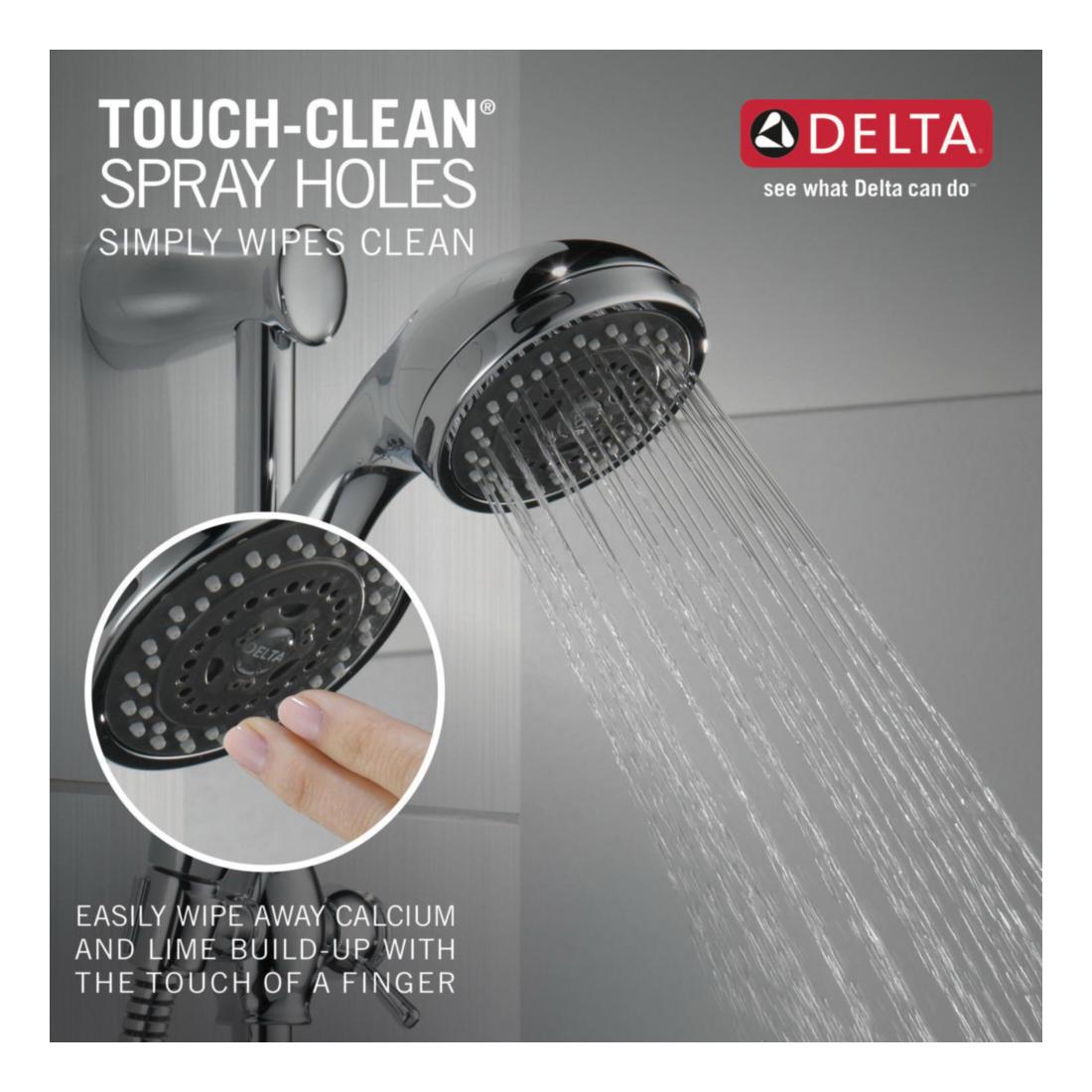 DELTA® 57014 Premium Hand Shower, 2.5 gpm, 60 to 82 in L Hose, NPSM, Chrome-Plated thumbnail 2