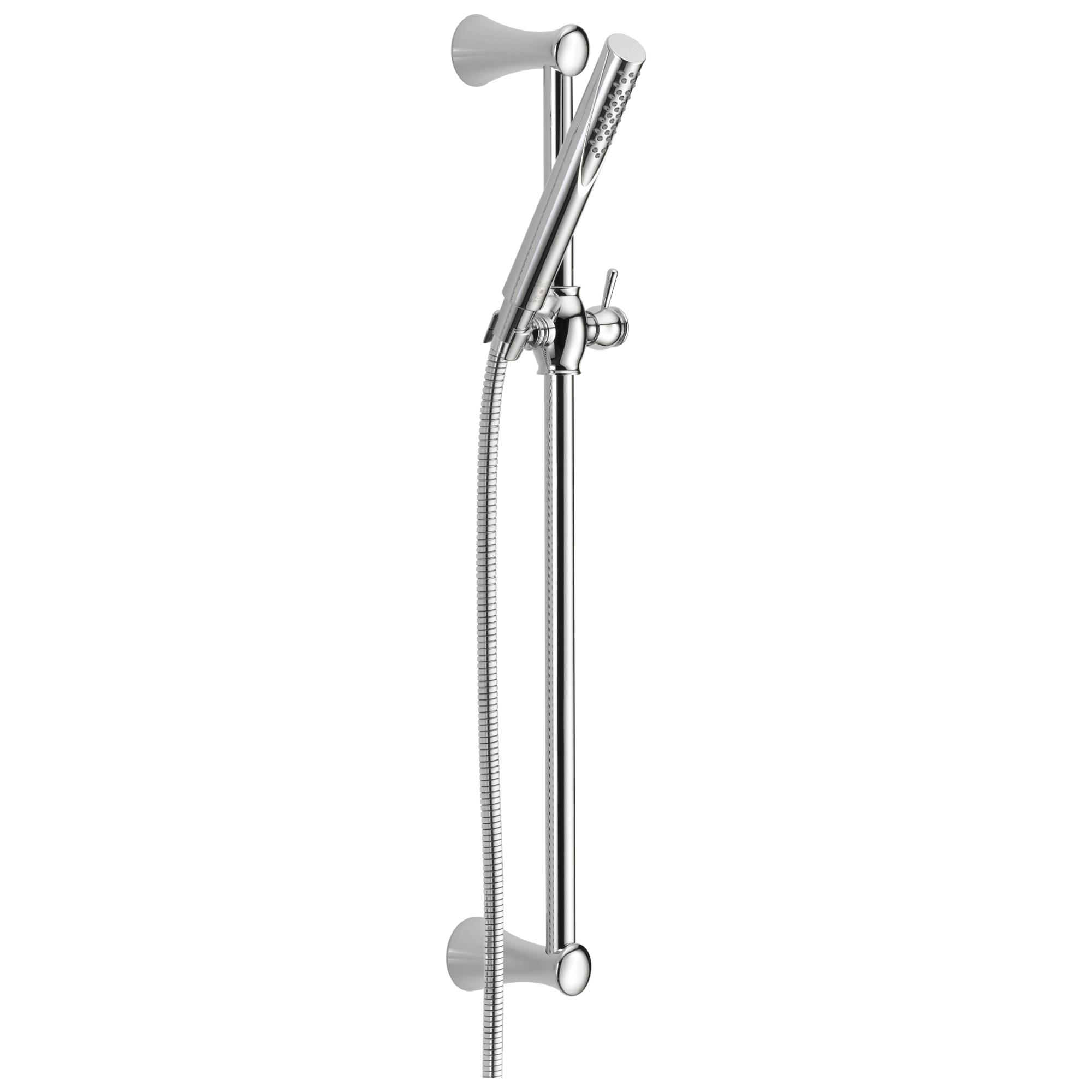 DELTA&reg; 57085 Compel&reg; Premium Hand Shower, 1 Shower Head, 2 gpm, 60 to 82 in L Hose, 1/2-14 Male NPSM Connection, Chrome Plated, Slide Bar: Yes, Import