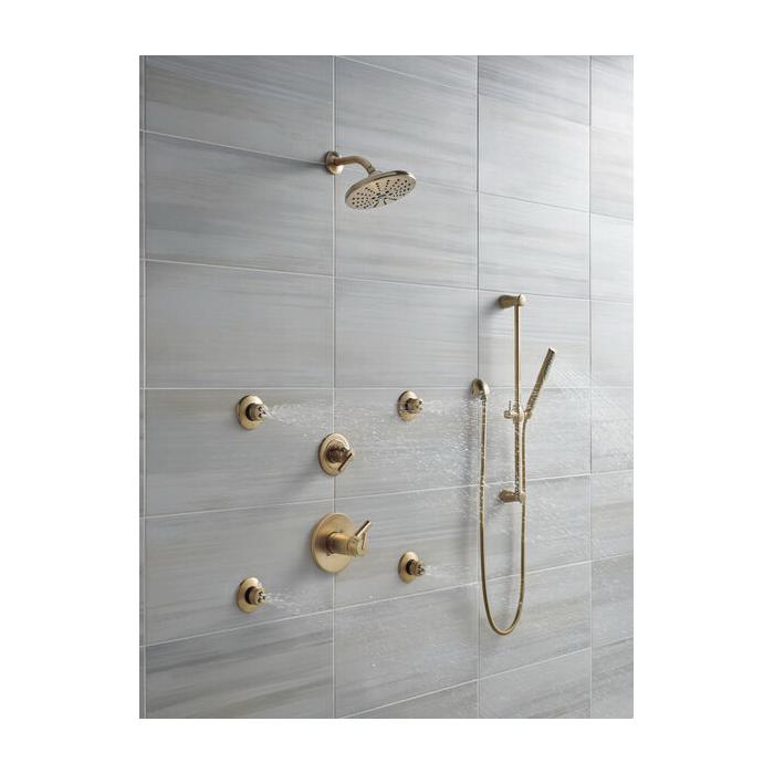 DELTA® Compel® 57085-CZ Hand Shower, 1.75 gpm, 60 to 82 in L Hose, NPSM, Champagne Bronze