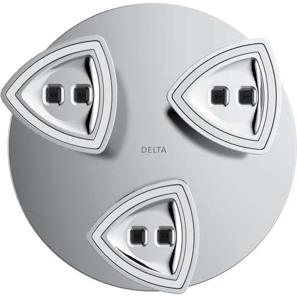 DELTA® Universal Showering 57140-25-L Pendant Raincan Showerhead, 2.5 gpm, 1 -Spray, Ceiling Mounting, 3-3/16 in Head thumbnail 2