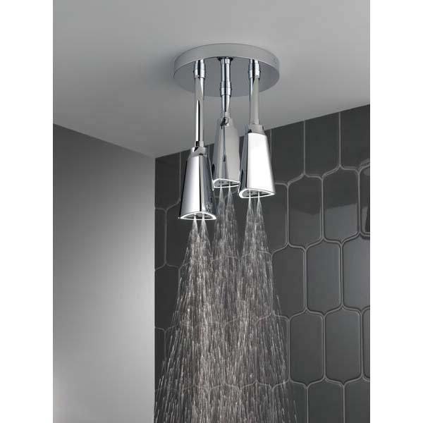 DELTA® Universal Showering 57140-25-L Pendant Raincan Showerhead, 2.5 gpm, 1 -Spray, Ceiling Mounting, 3-3/16 in Head thumbnail 4