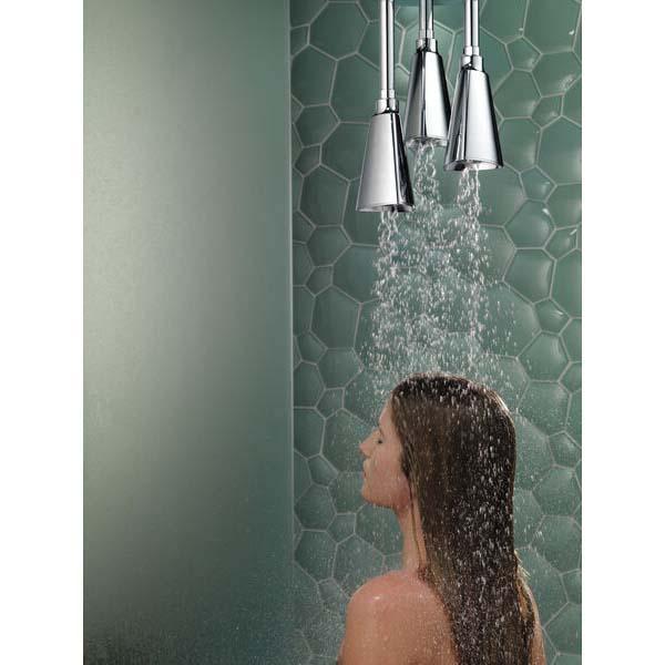 DELTA® Zura® 57140 Pendant Raincan Showerhead, 1.75 gpm, 1-Spray, Ceiling Mounting, 3-3/16 in Head, Chrome thumbnail 2