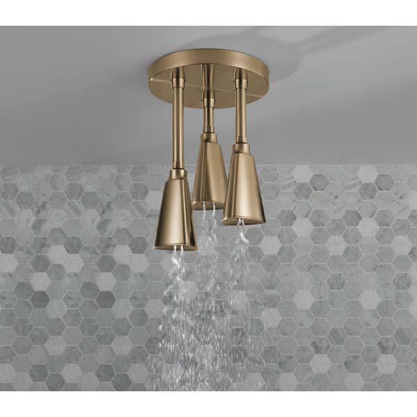DELTA® Zura® 57140-CZ Pendant Raincan Showerhead, 1.75 gpm, 1 -Spray, Ceiling Mounting, 3-3/16 in Head thumbnail 2