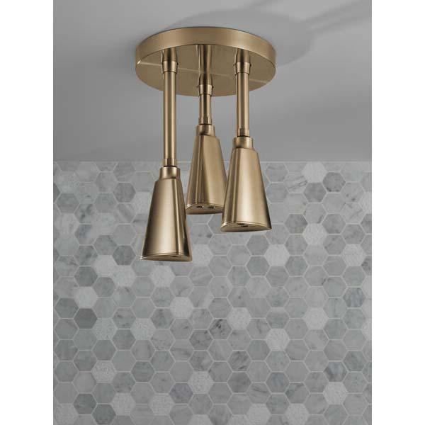 DELTA® Zura® 57140-CZ Pendant Raincan Showerhead, 1.75 gpm, 1 -Spray, Ceiling Mounting, 3-3/16 in Head