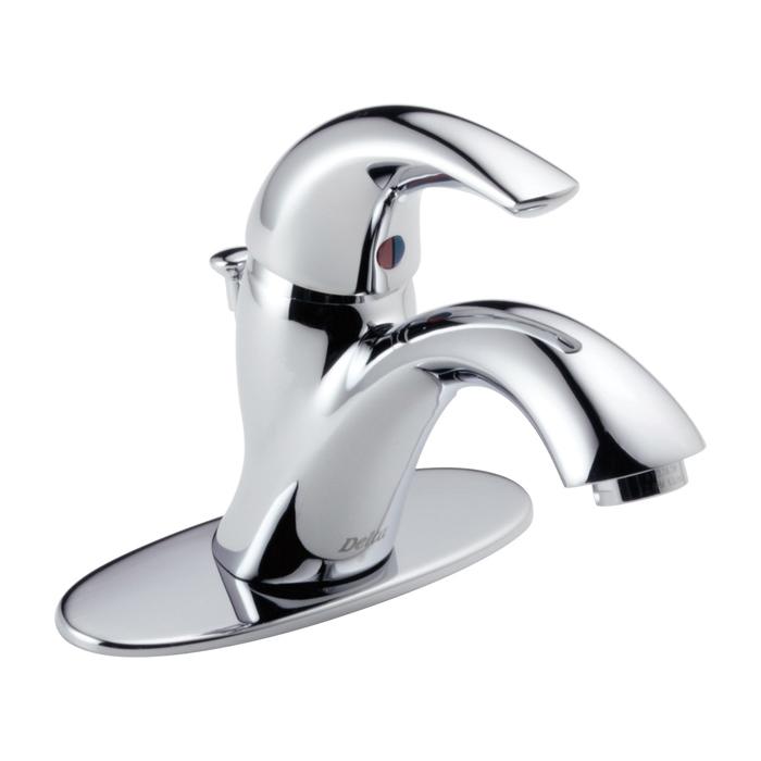 DELTA® Classic™ 583LF-WF Bathroom Faucet, 1-Handle, Deck, Centerset, Pop-Up, Chrome