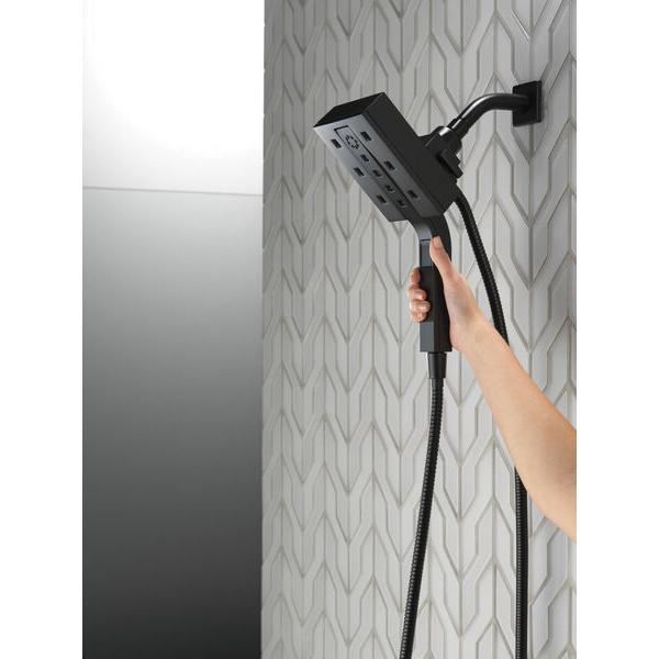 DELTA® Universal Showering 58473-BL25 Shower, 5-15/16 in Spray Face, 2.5 gpm, 60 to 82 in L Hose, Matte Black thumbnail 4