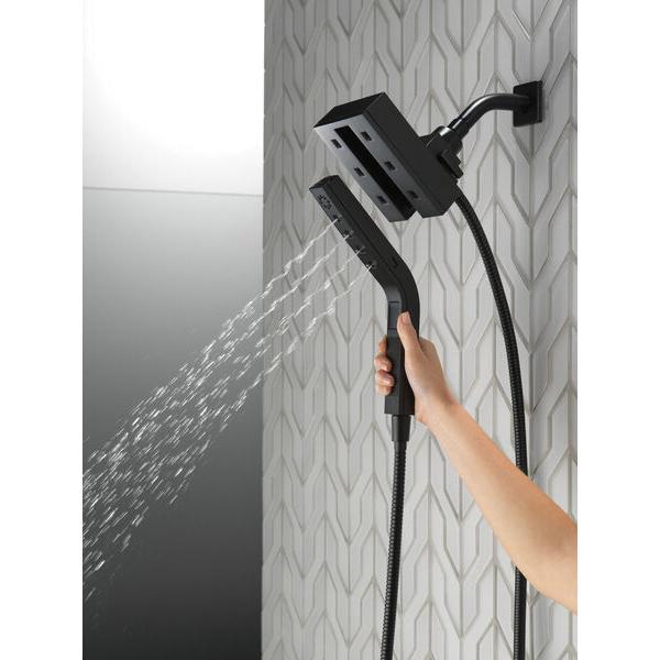 DELTA® Universal Showering 58473-BL25 Shower, 5-15/16 in Spray Face, 2.5 gpm, 60 to 82 in L Hose, Matte Black thumbnail 2