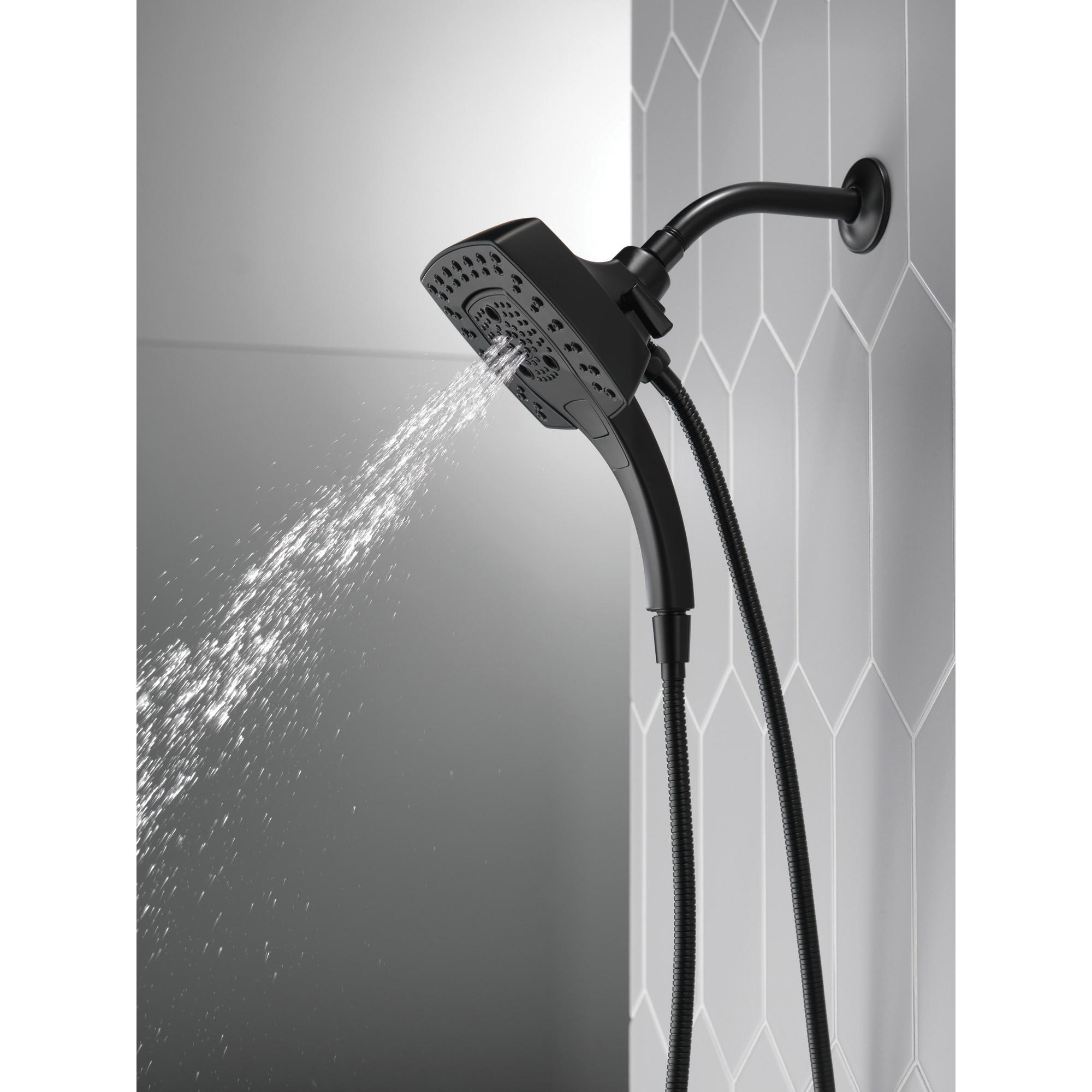 DELTA® Universal Showering 58474-BL Shower, 5-3/4 in Spray Face, 1.75 gpm, 60 to 82 in L Hose, Matte Black thumbnail 2