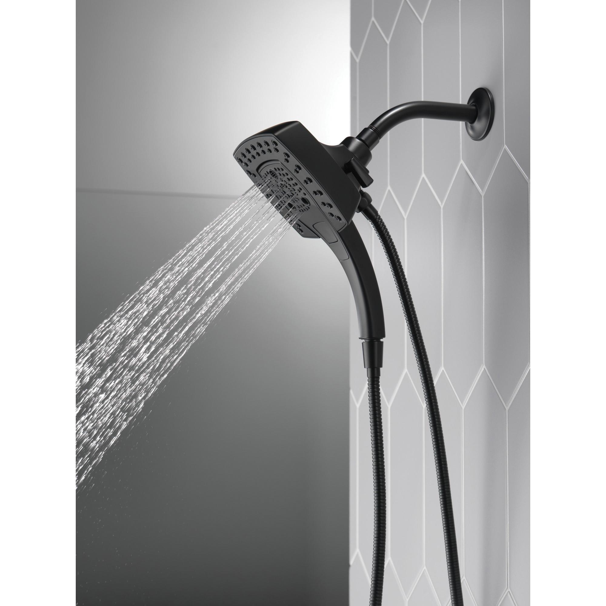 DELTA® Universal Showering 58474-BL Shower, 5-3/4 in Spray Face, 1.75 gpm, 60 to 82 in L Hose, Matte Black thumbnail 4