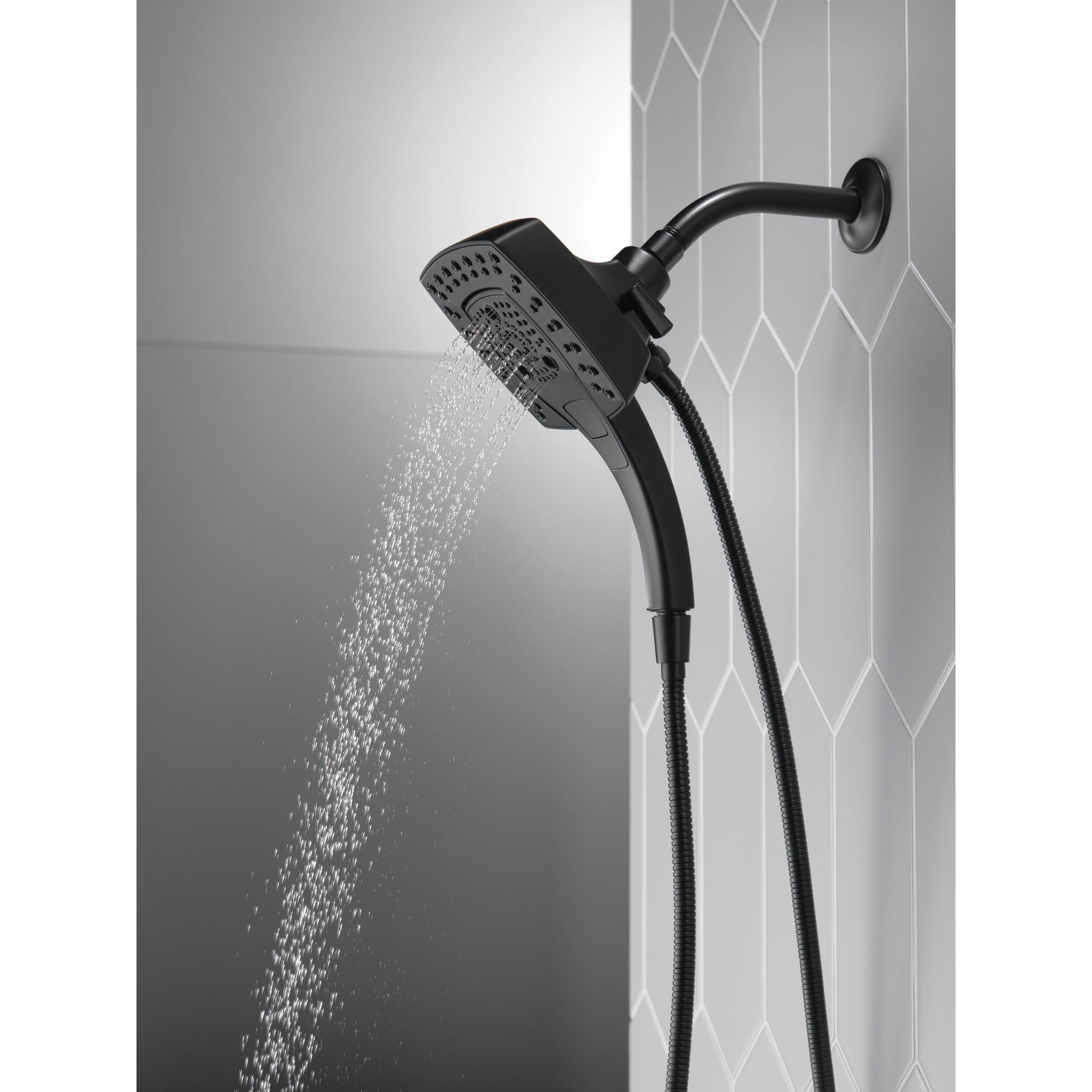 DELTA® Universal Showering 58474-BL Shower, 5-3/4 in Spray Face, 1.75 gpm, 60 to 82 in L Hose, Matte Black thumbnail 3