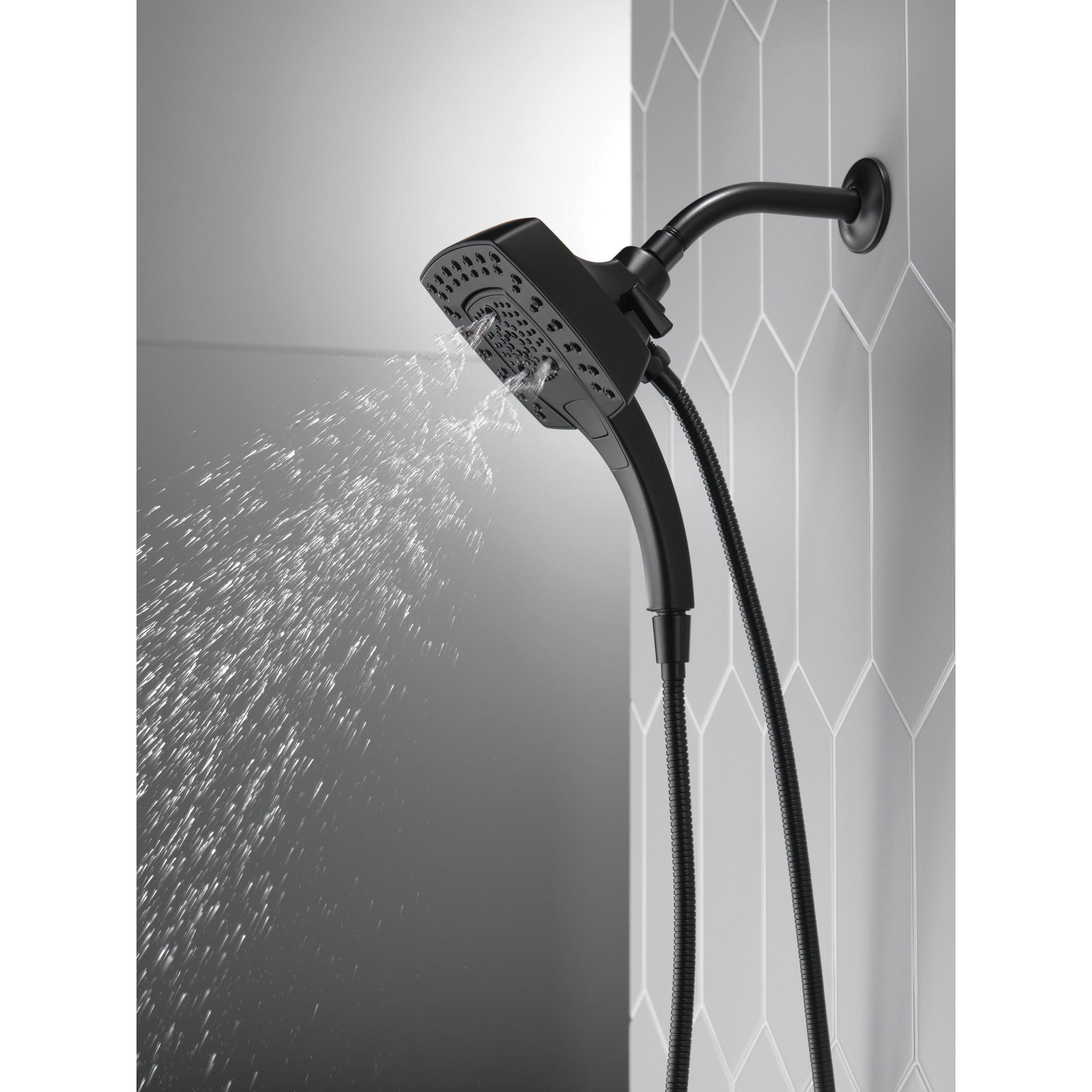 DELTA® Universal Showering 58474-BL Shower, 5-3/4 in Spray Face, 1.75 gpm, 60 to 82 in L Hose, Matte Black