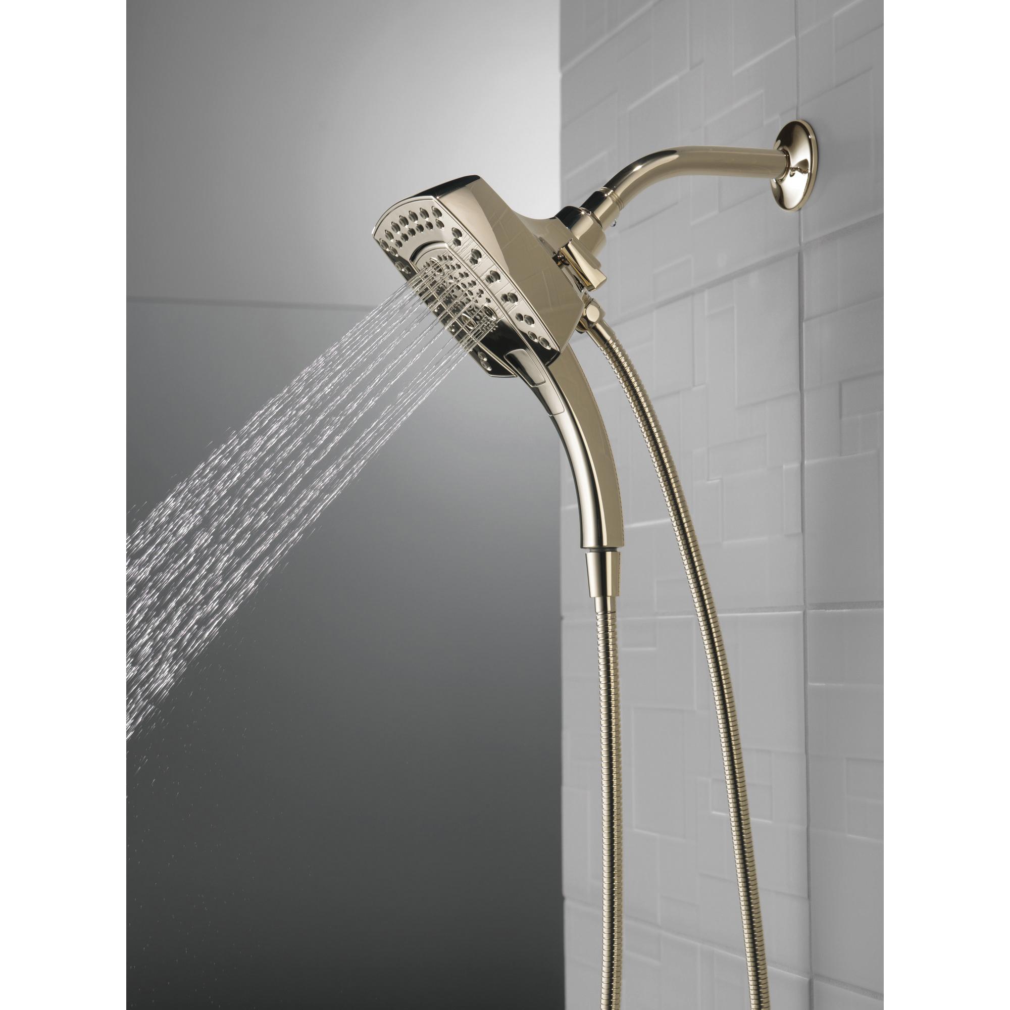 DELTA® Universal Showering 58474-PN Shower, 5-3/4 in Spray Face, 1.75 gpm, 60 to 82 in L Hose, Polished Nickel thumbnail 2