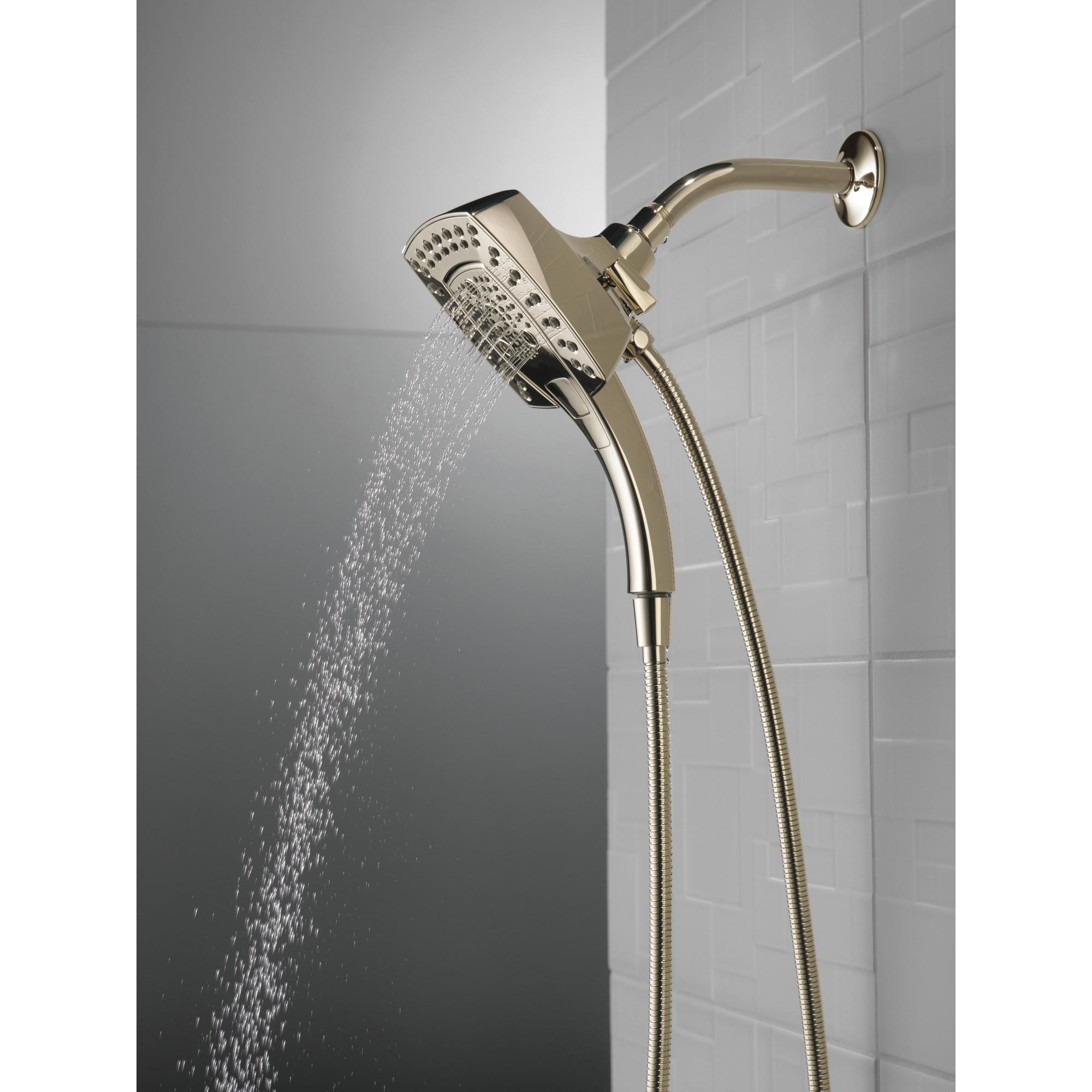 DELTA® Universal Showering 58474-PN Shower, 5-3/4 in Spray Face, 1.75 gpm, 60 to 82 in L Hose, Polished Nickel thumbnail 4
