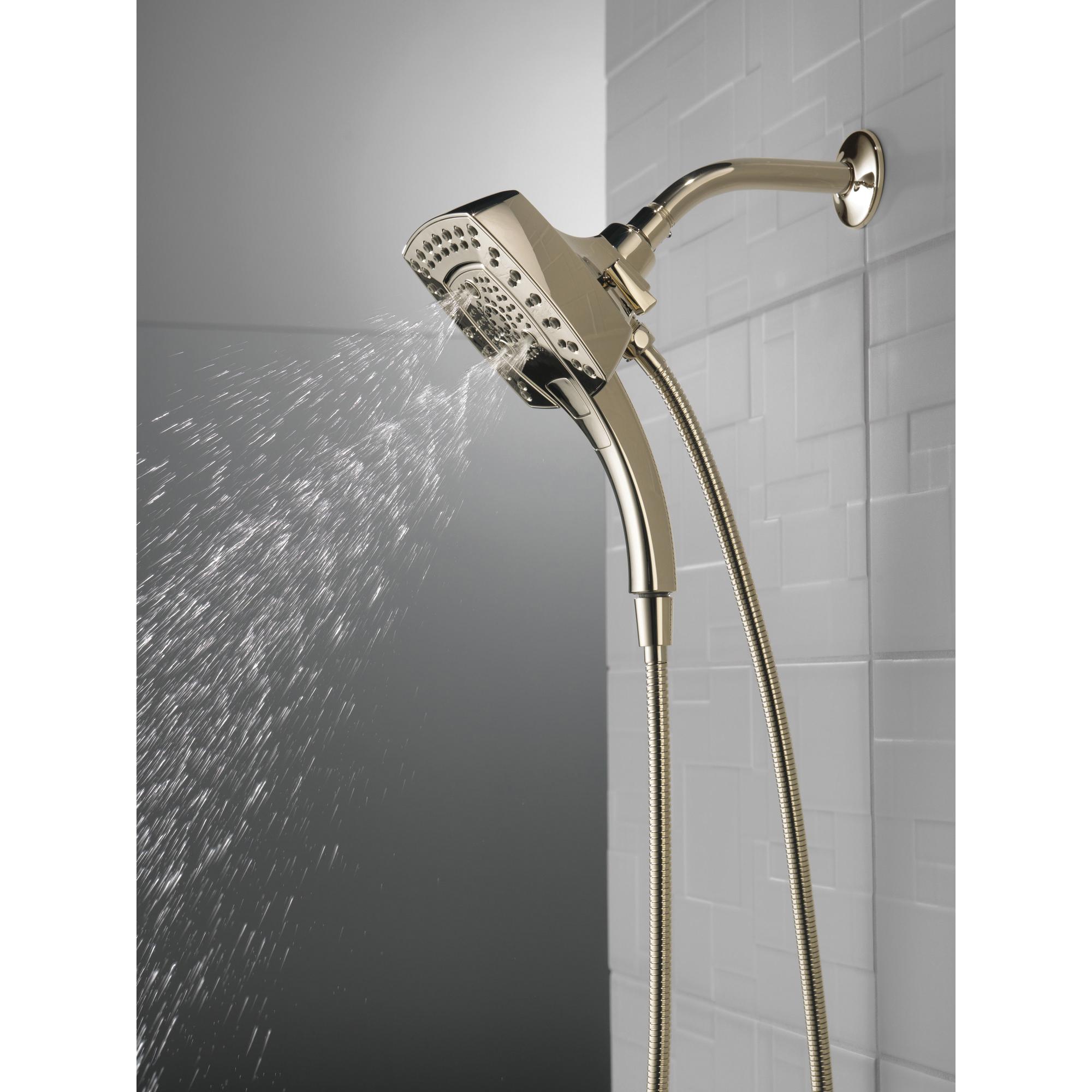 DELTA® Universal Showering 58474-PN Shower, 5-3/4 in Spray Face, 1.75 gpm, 60 to 82 in L Hose, Polished Nickel thumbnail 3
