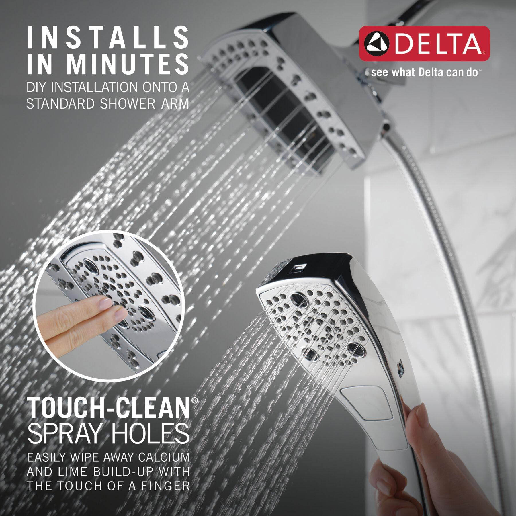 DELTA® H2Okinetic® In2ition® Universal Showering 58474-PR 2-In-1 Shower, 1.75 gpm, 5-Spray, Lumicoat Chrome thumbnail 3