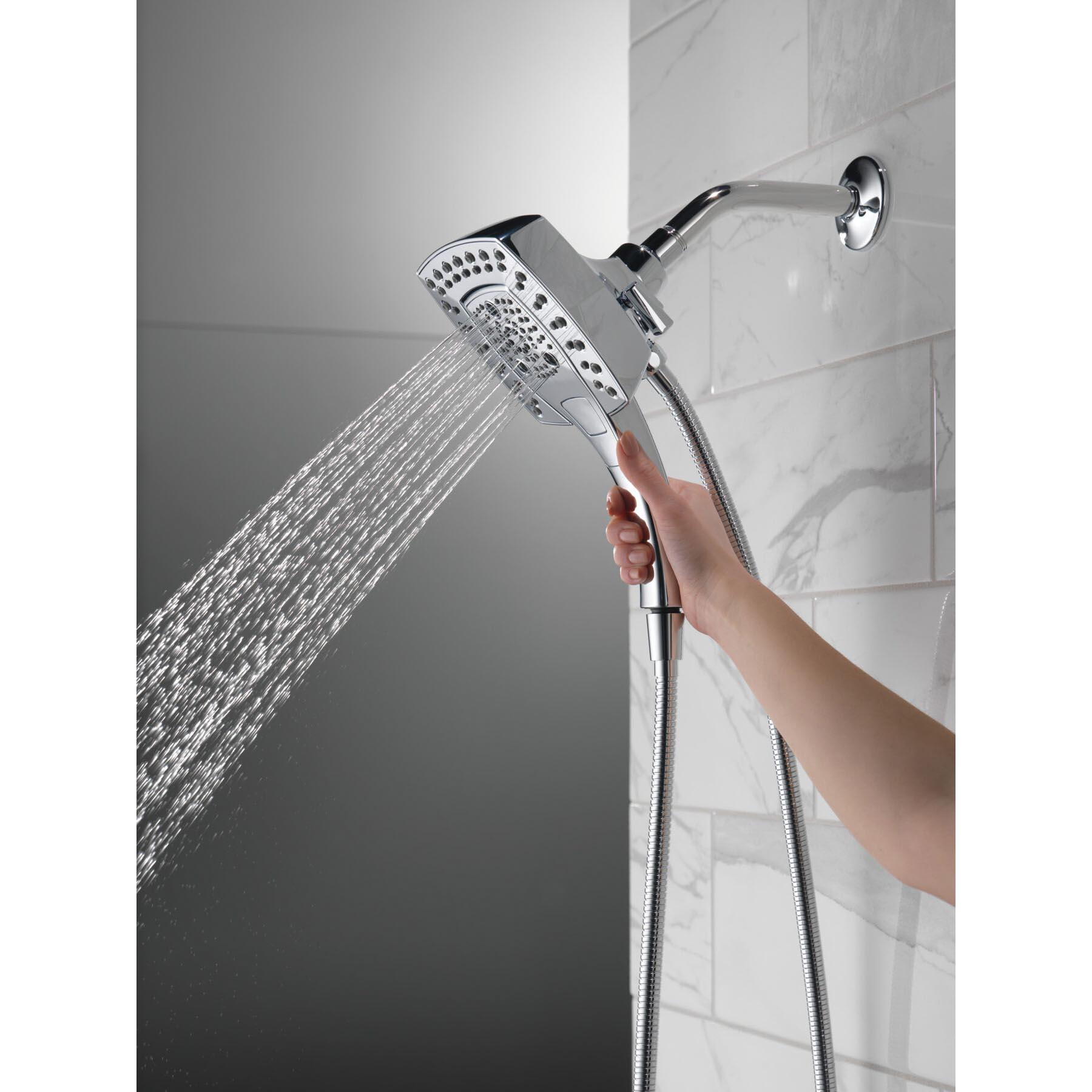 DELTA® H2Okinetic® In2ition® Universal Showering 58474-PR 2-In-1 Shower, 1.75 gpm, 5-Spray, Lumicoat Chrome thumbnail 4