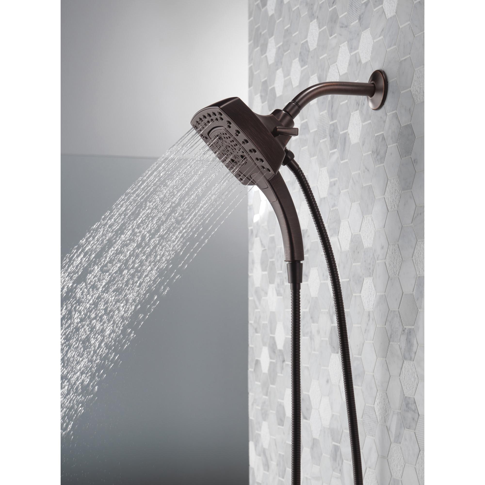 DELTA® Universal Showering 58474-RB Shower, 5-3/4 in Spray Face, 1.75 gpm, 60 to 82 in L Hose, Venetian Bronze