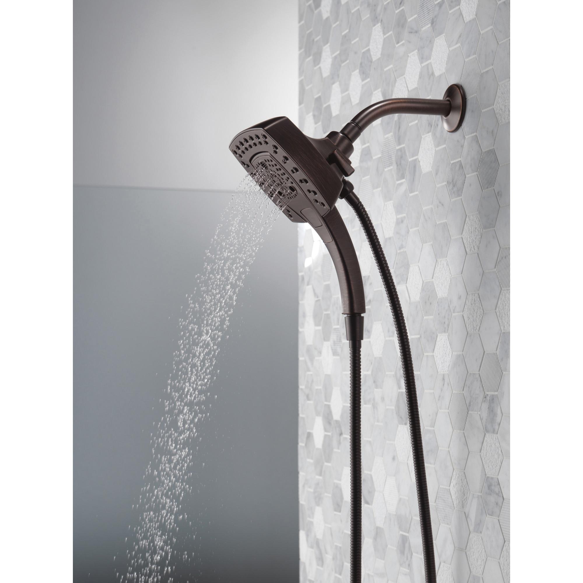 DELTA® Universal Showering 58474-RB Shower, 5-3/4 in Spray Face, 1.75 gpm, 60 to 82 in L Hose, Venetian Bronze thumbnail 4
