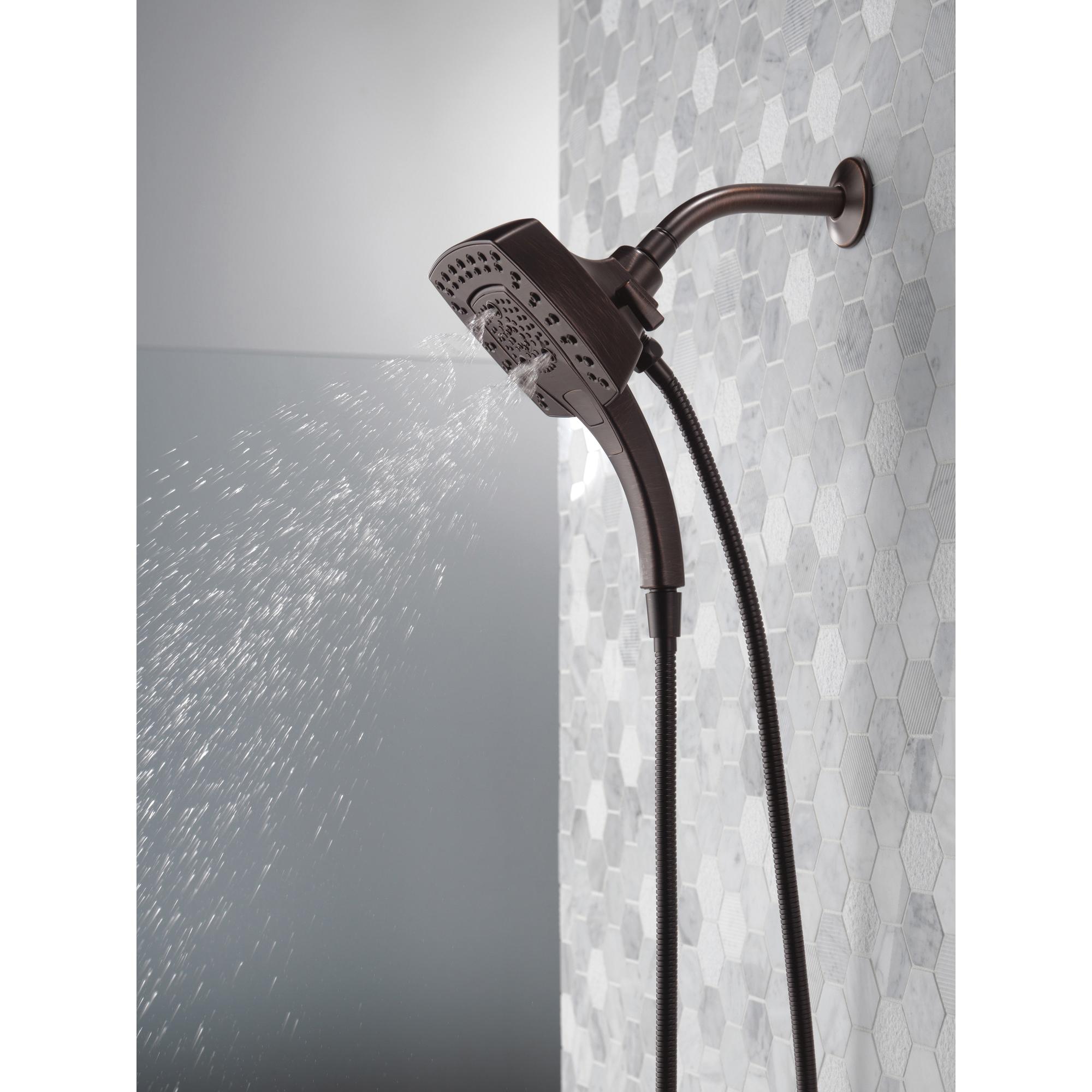 DELTA® Universal Showering 58474-RB Shower, 5-3/4 in Spray Face, 1.75 gpm, 60 to 82 in L Hose, Venetian Bronze thumbnail 3