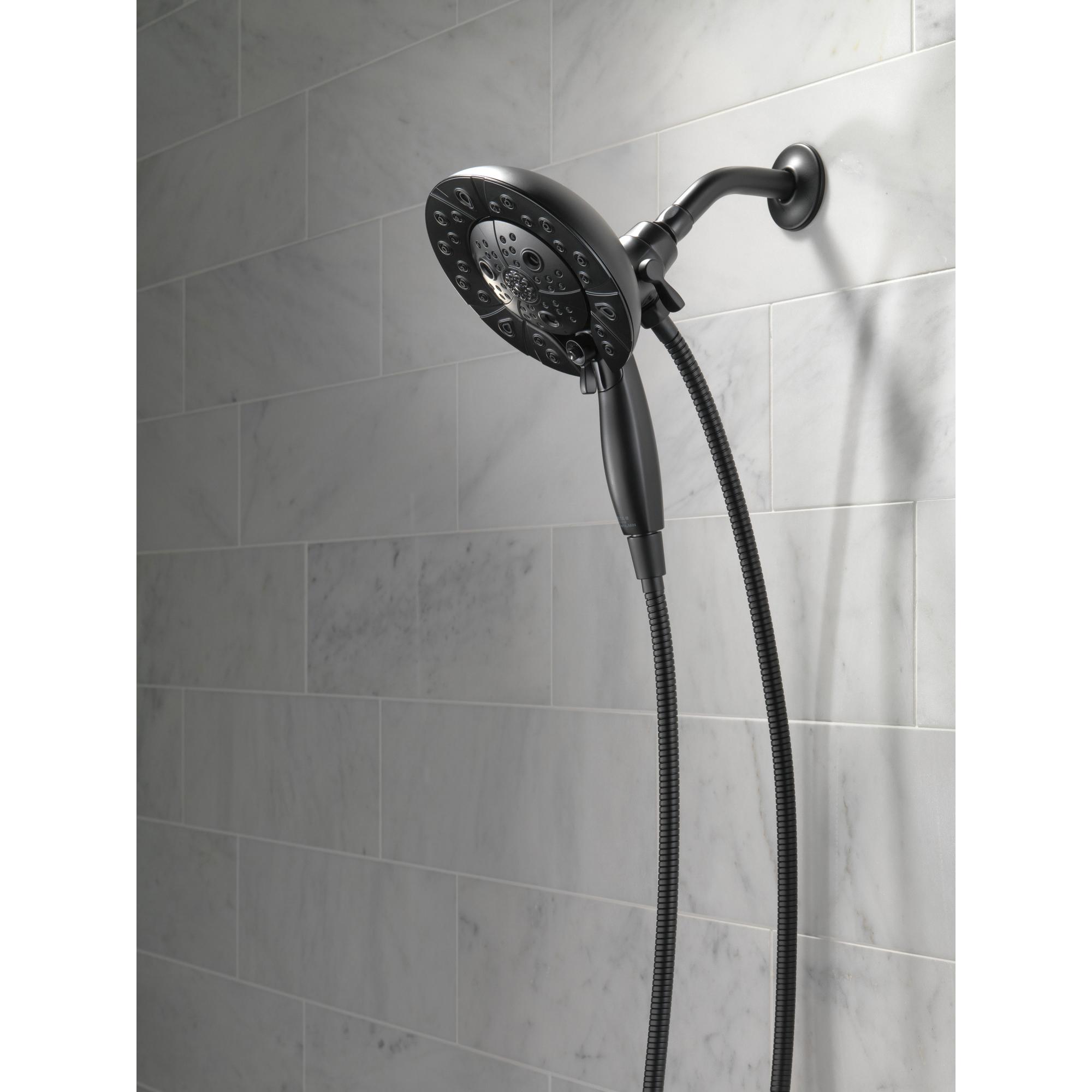 DELTA® Universal Showering 58480-BL25-PK Shower, 6-7/8 in Spray Face, 2.5 gpm, 60 to 82 in L Hose, Female, Matte Black thumbnail 3