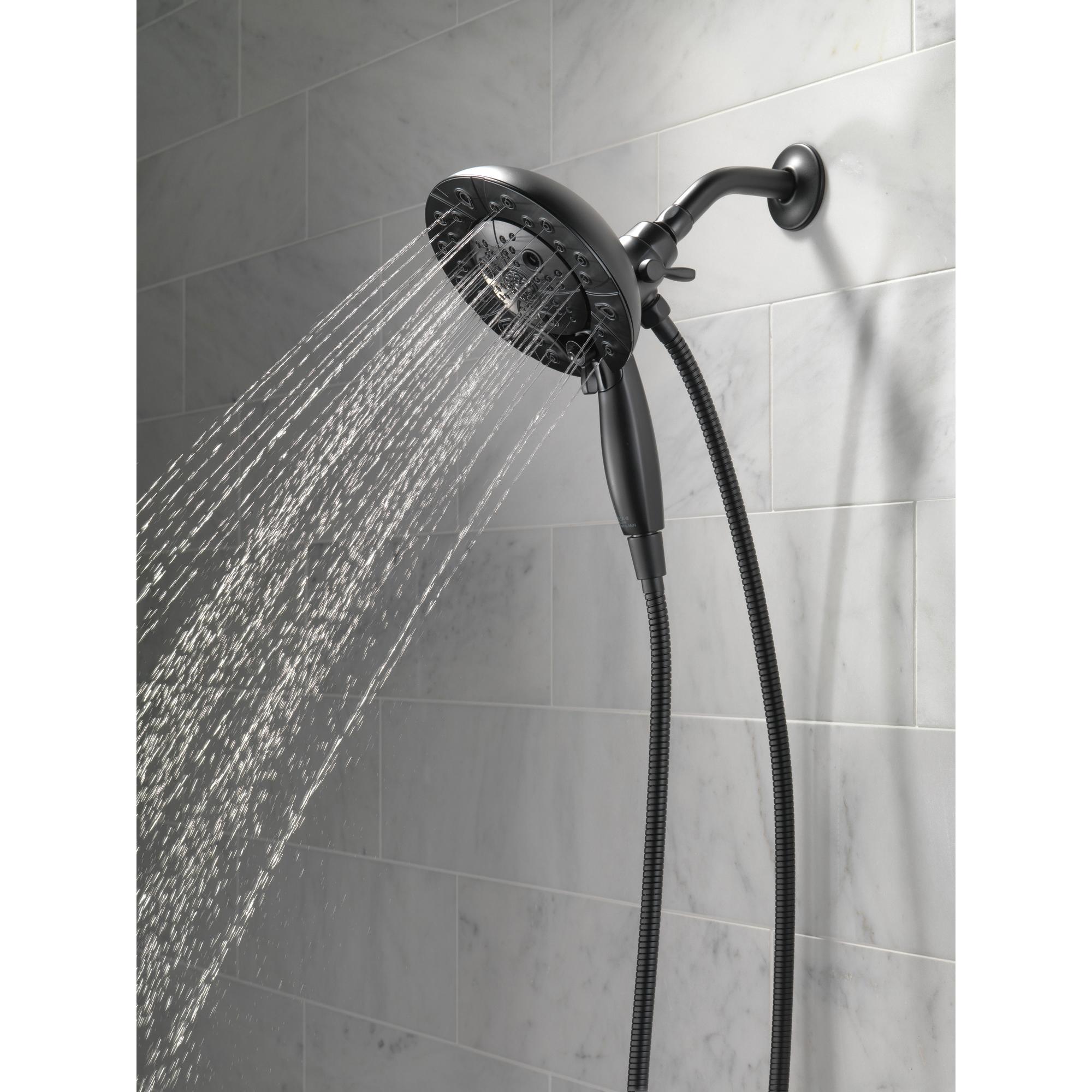 DELTA® Universal Showering 58480-BL25-PK Shower, 6-7/8 in Spray Face, 2.5 gpm, 60 to 82 in L Hose, Female, Matte Black thumbnail 2