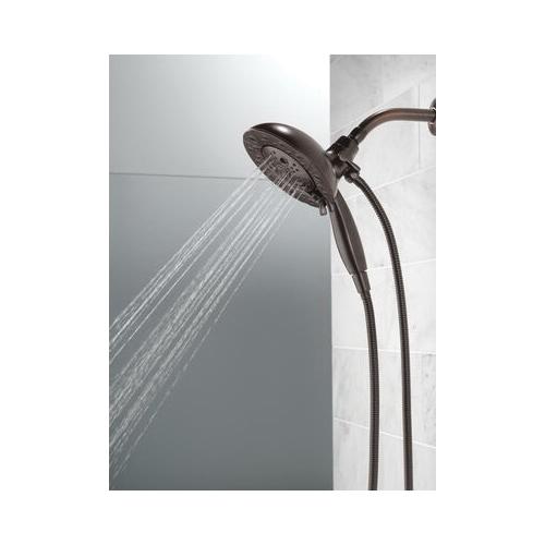 DELTA® 58480-RB-PK Shower, 1.75 gpm, 5 -Spray, 6-7/8 in Dia x 5-1/2 in D Head, Venetian Bronze