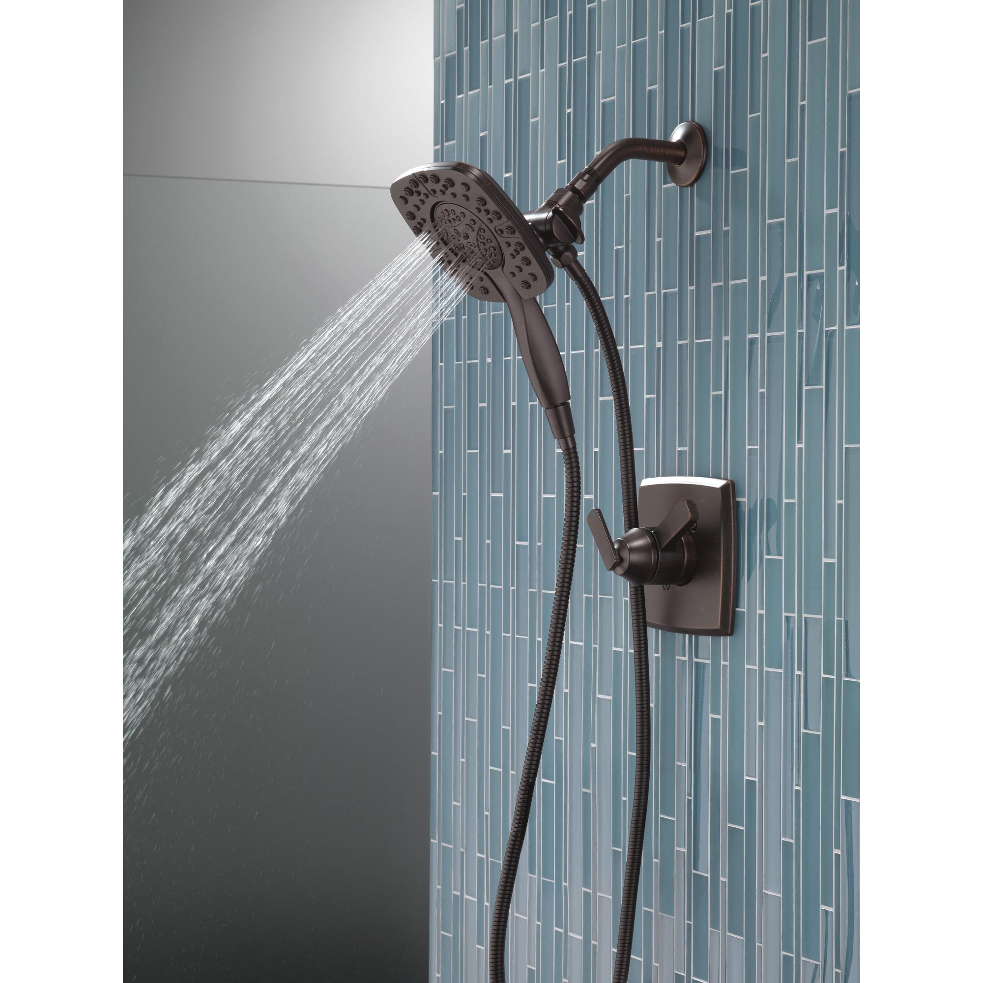 DELTA® Universal Showering 58498-RB Shower, 6 in Spray Face, Full Body, Full with Massage, Massaging, Pause Spray