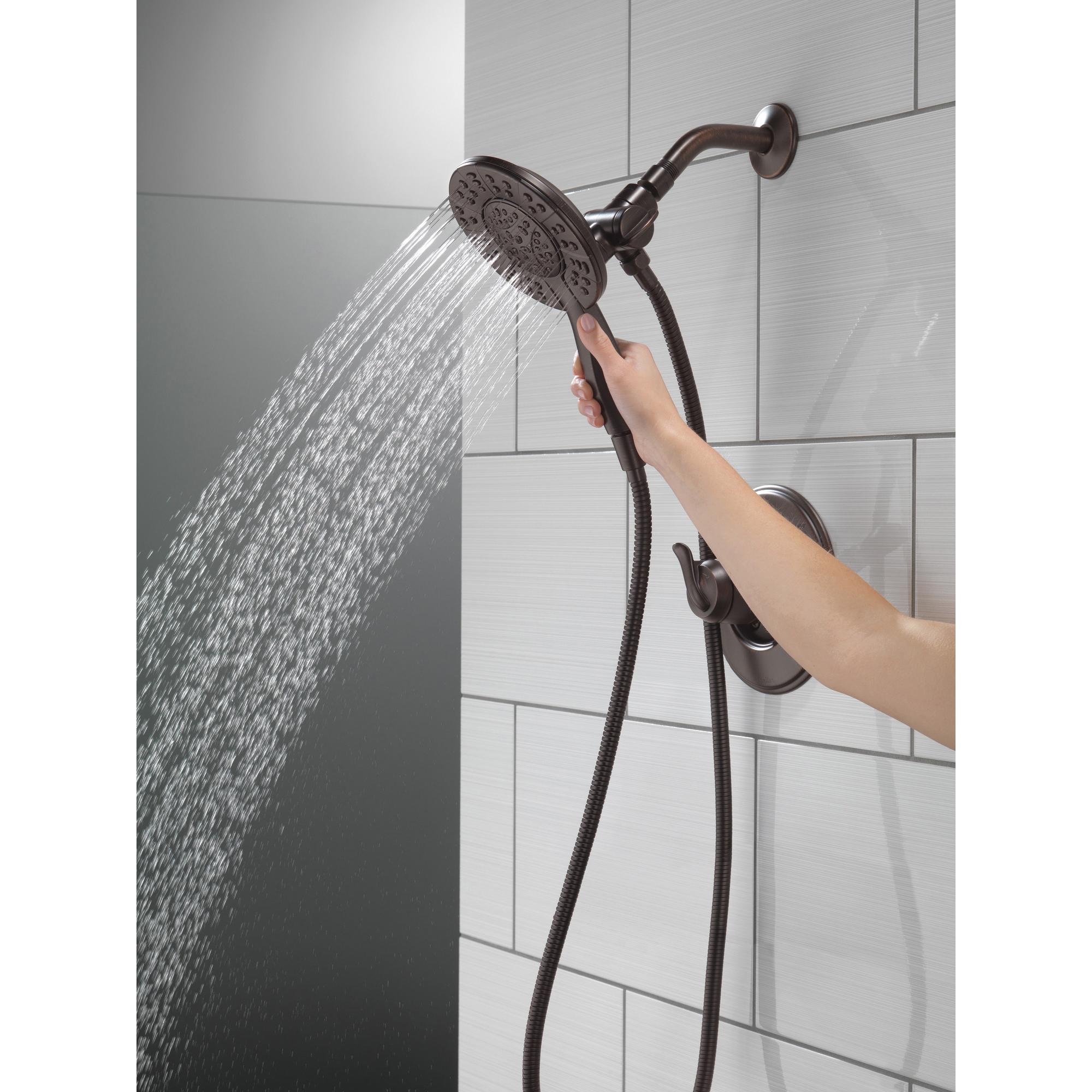 DELTA® Universal Showering 58499-RB Shower, 6 in Spray Face, Full Body, Full with Massage, Massaging, Pause Spray