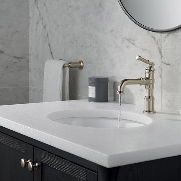 DELTA® Broderick® 584-SS-PR-DST Bathroom Faucet With Diamond Seal® Technology, 1-Handle, Deck, Single-Hole, Push Pop-Up thumbnail 4
