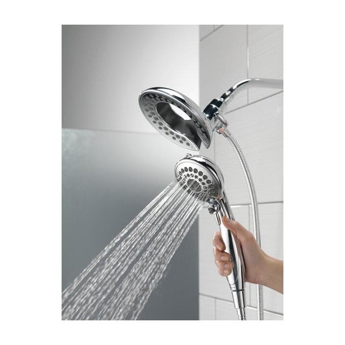 DELTA® In2ition® 58569-PK Hand Shower, 6-13/16 in Spray Face, Full Spray, 1.75 gpm, 60 to 82 in L Hose, Chrome thumbnail 4
