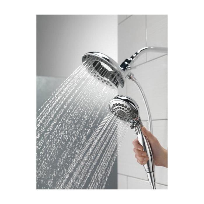 DELTA® In2ition® 58569-PK Hand Shower, 6-13/16 in Spray Face, Full Spray, 1.75 gpm, 60 to 82 in L Hose, Chrome thumbnail 3