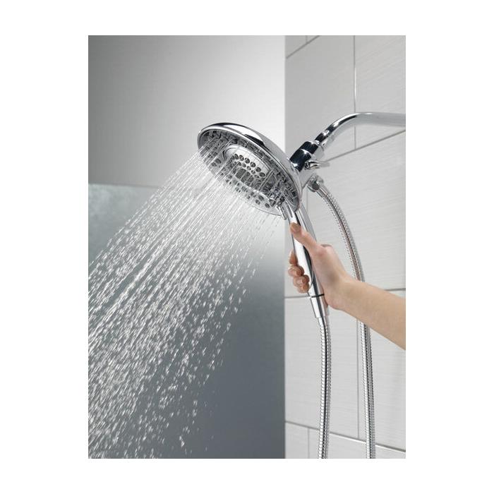 DELTA® In2ition® 58569-PK Hand Shower, 6-13/16 in Spray Face, Full Spray, 1.75 gpm, 60 to 82 in L Hose, Chrome thumbnail 2