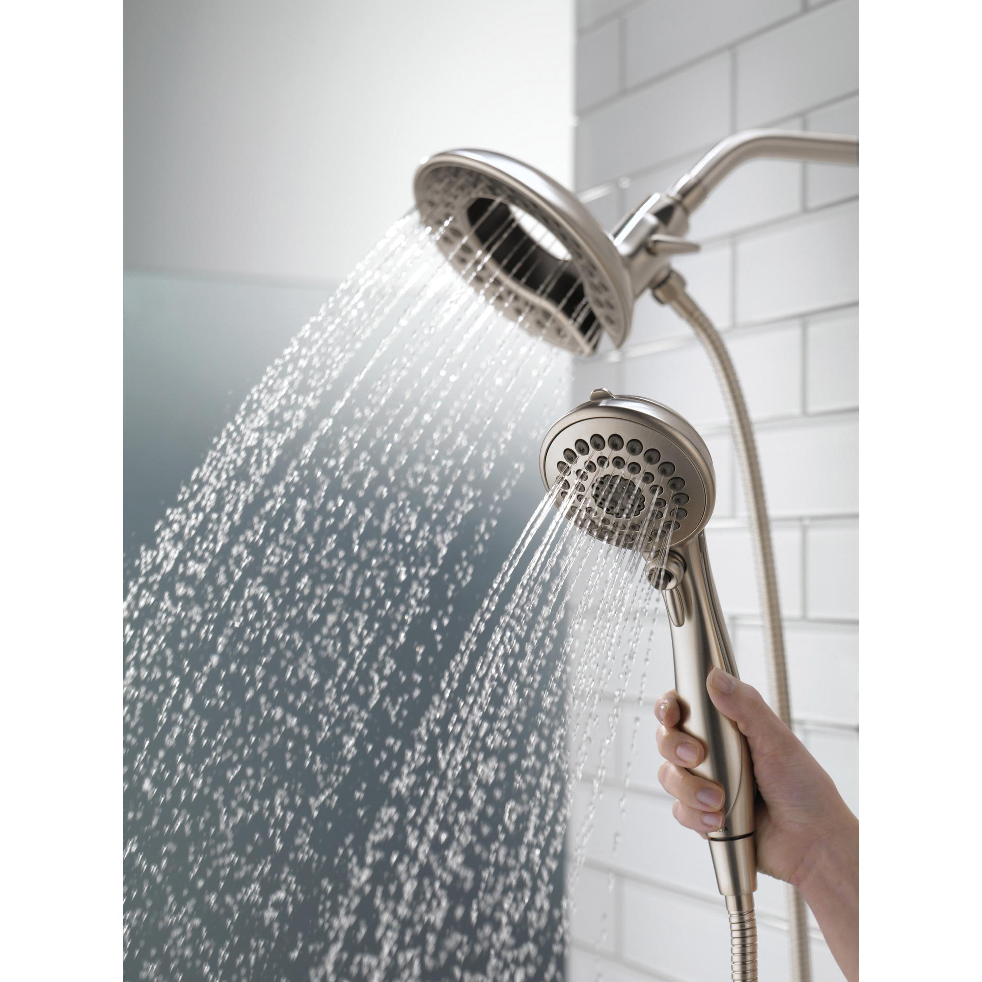 DELTA® Universal Showering 58569-SS25-PK Shower, 6-13/16 in Spray Face, 2.5 gpm, 60 to 82 in L Hose, Stainless thumbnail 2