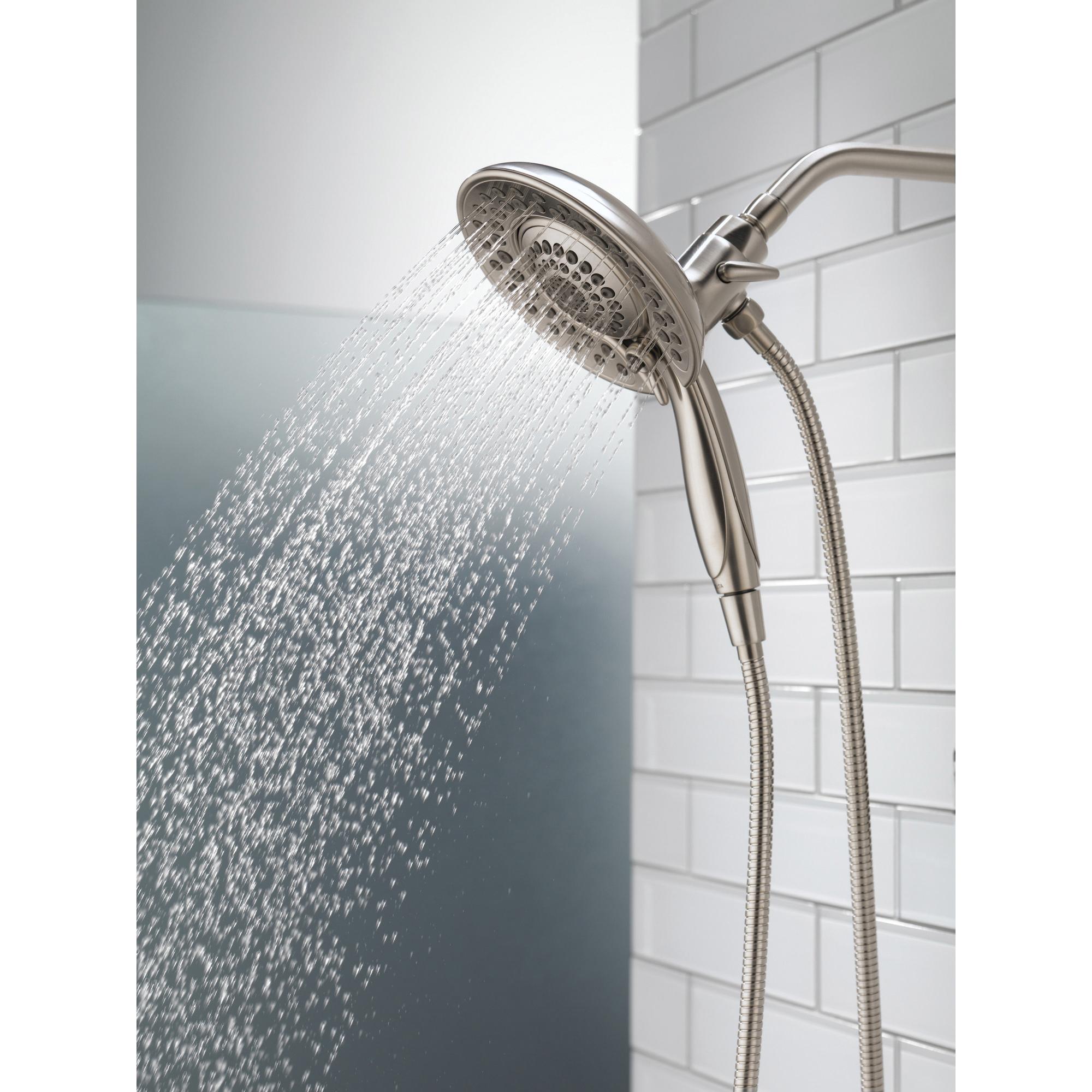 DELTA® Universal Showering 58569-SS25-PK Shower, 6-13/16 in Spray Face, 2.5 gpm, 60 to 82 in L Hose, Stainless