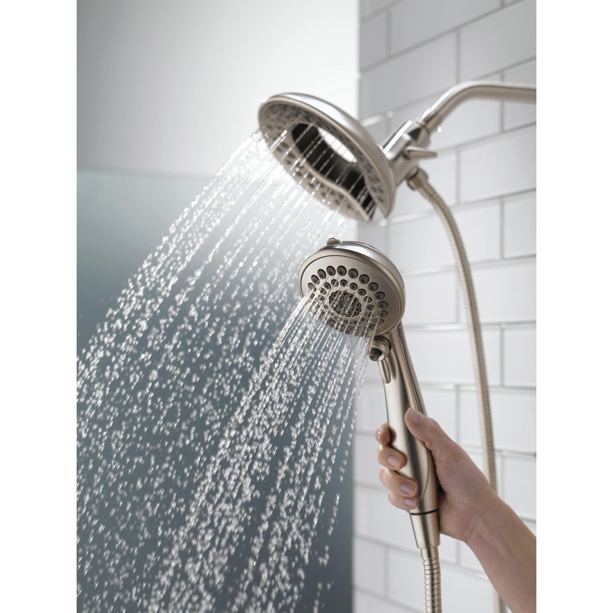 DELTA® Universal Showering 58569-SS25-PK Shower, 6-13/16 in Spray Face, 2.5 gpm, 60 to 82 in L Hose, Stainless thumbnail 3