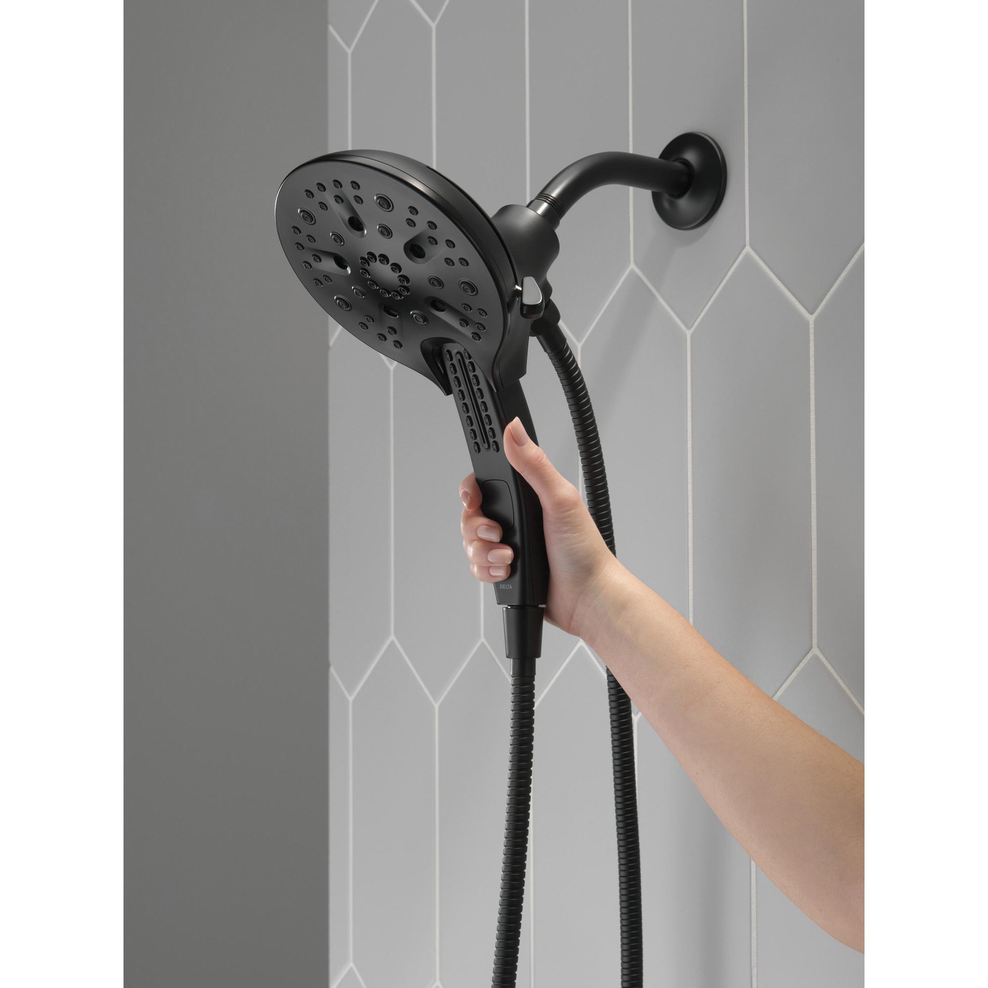 DELTA® Universal Showering 58620-BL25-PK Shower, 6-1/16 in Spray Face, 2.5 gpm, 60 to 82 in L Hose, NPT, Matte Black thumbnail 4