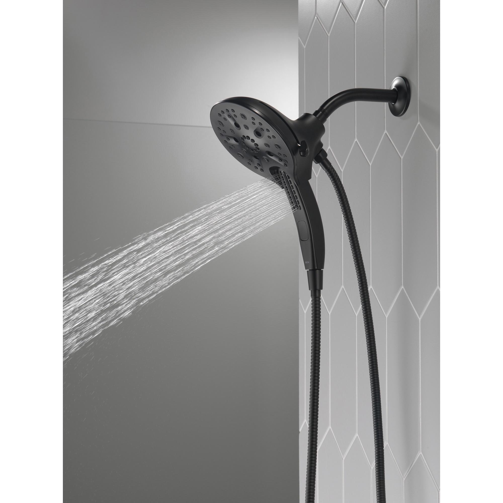 DELTA® Universal Showering 58620-BL25-PK Shower, 6-1/16 in Spray Face, 2.5 gpm, 60 to 82 in L Hose, NPT, Matte Black thumbnail 3