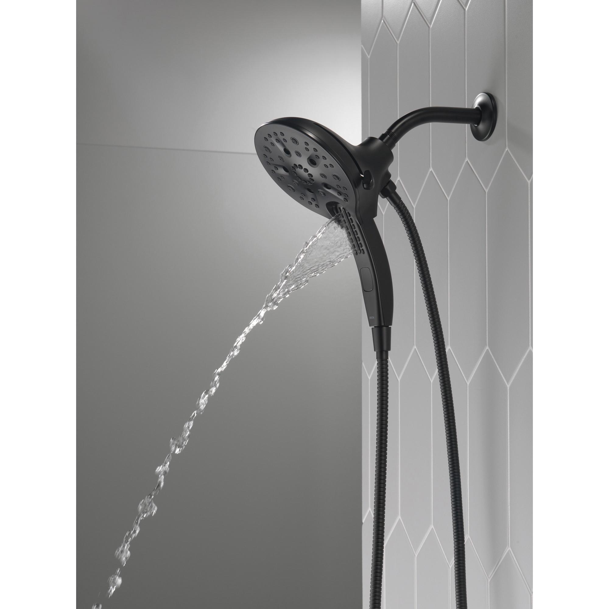 DELTA® Universal Showering 58620-BL25-PK Shower, 6-1/16 in Spray Face, 2.5 gpm, 60 to 82 in L Hose, NPT, Matte Black
