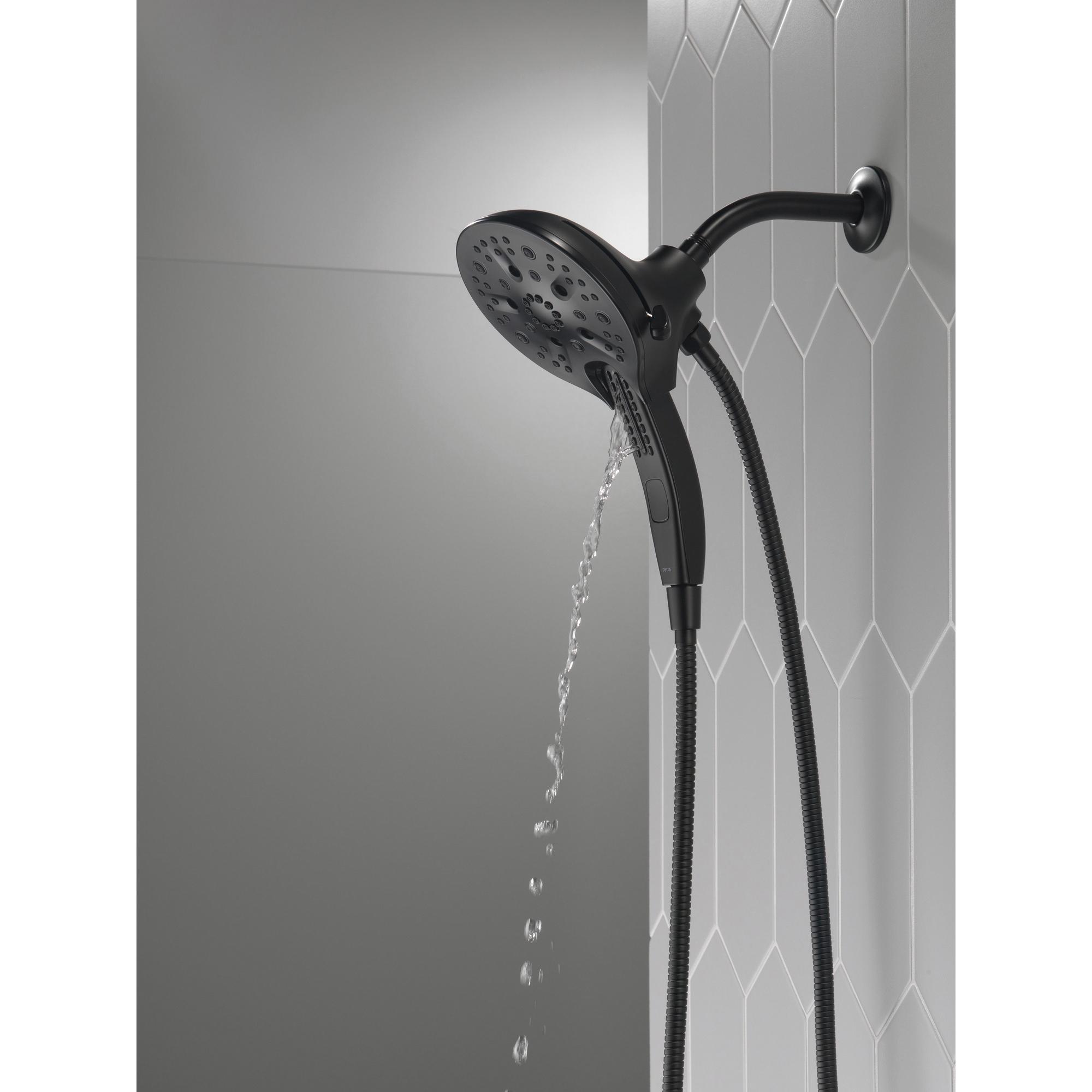 DELTA® Universal Showering 58620-BL25-PK Shower, 6-1/16 in Spray Face, 2.5 gpm, 60 to 82 in L Hose, NPT, Matte Black thumbnail 2