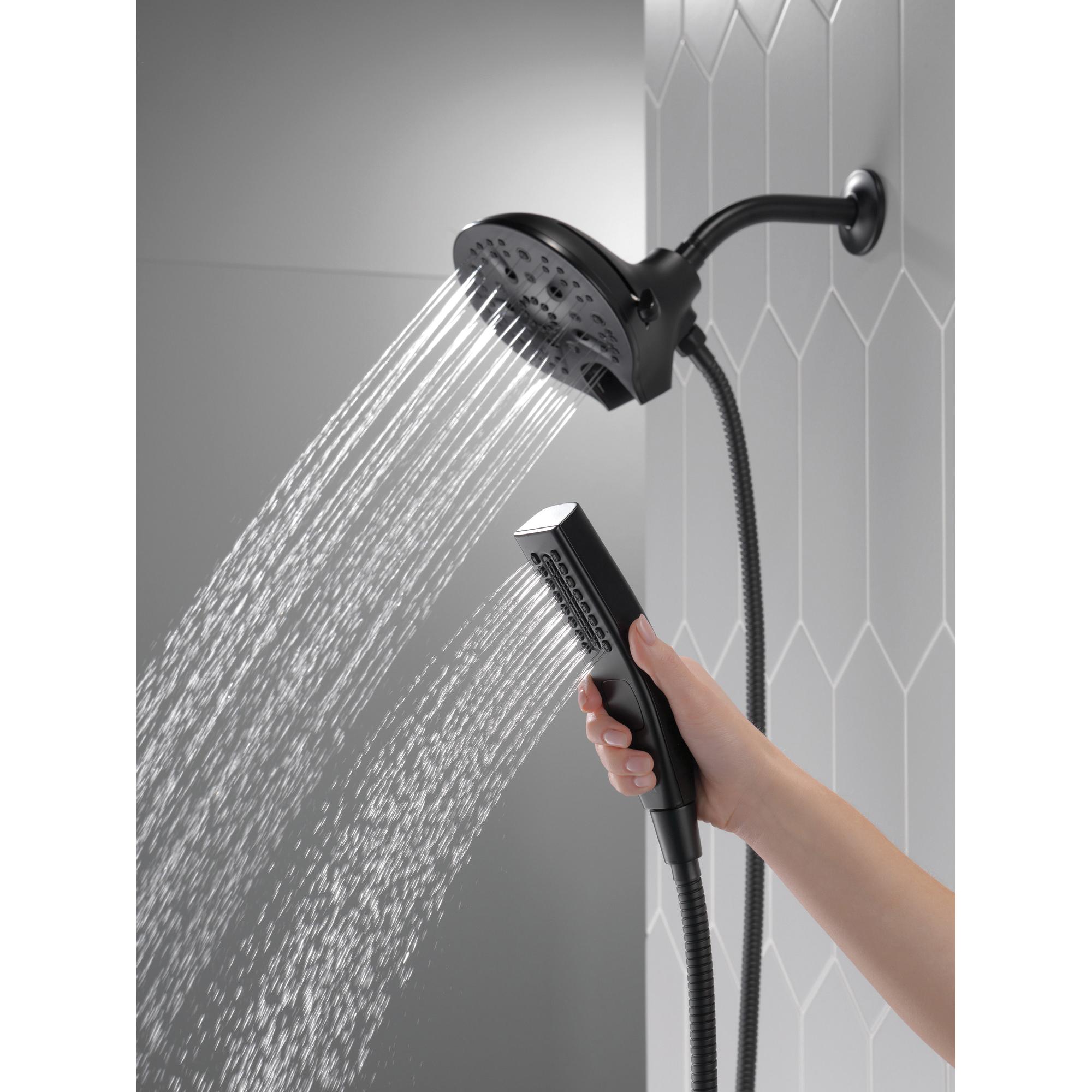 DELTA® Universal Showering 58620-BL-PK Shower, 6-1/16 in Spray Face, 1.75 gpm, 60 to 82 in L Hose, NPT, Matte Black thumbnail 2
