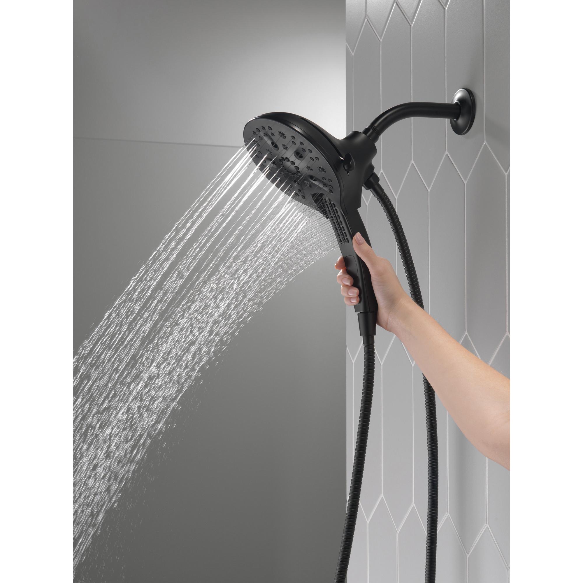 DELTA® Universal Showering 58620-BL-PK Shower, 6-1/16 in Spray Face, 1.75 gpm, 60 to 82 in L Hose, NPT, Matte Black thumbnail 4