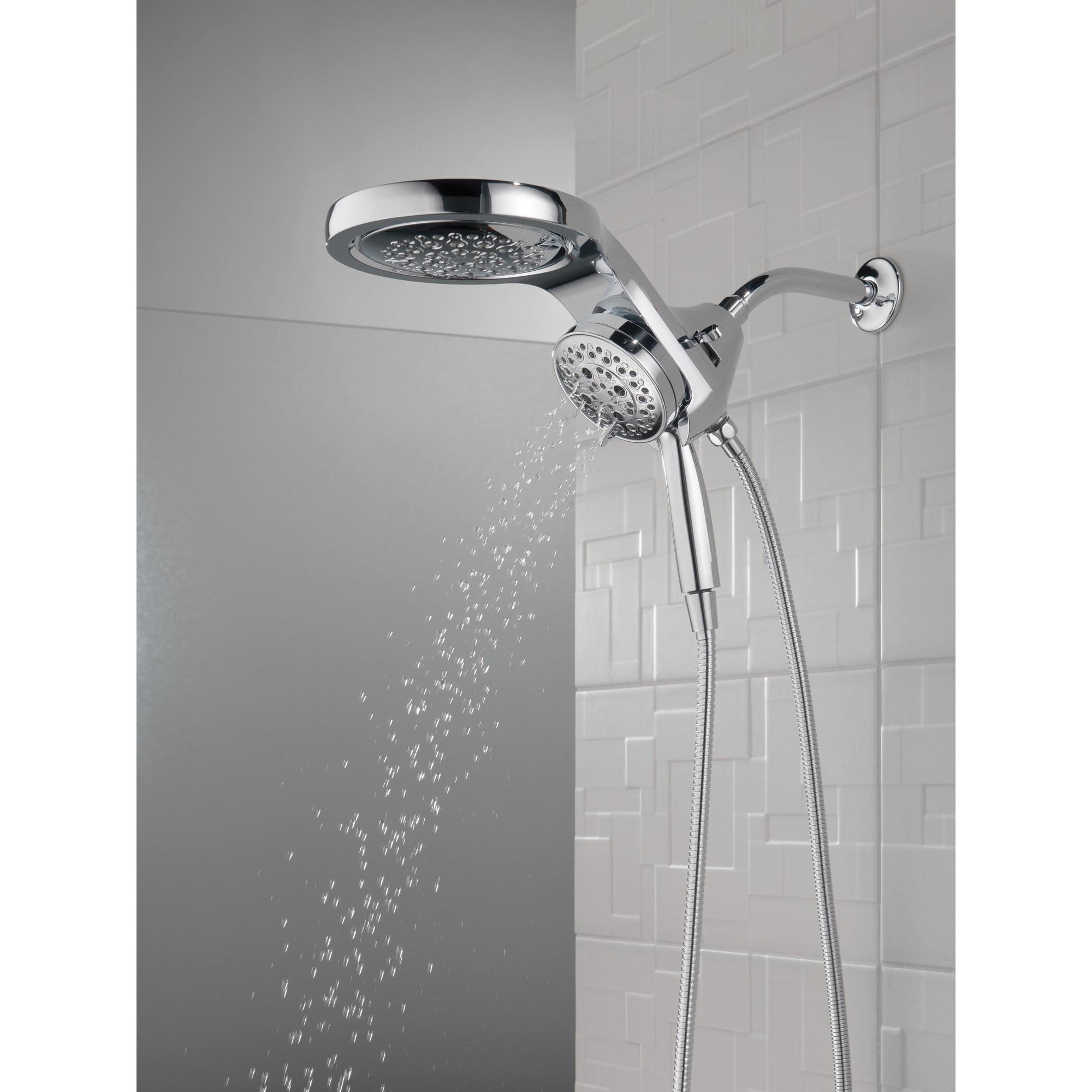 DELTA® Universal Showering 58680-25 Shower, 4-1/8 in Spray Face, 2.5 gpm, 60 to 82 in L Hose, Chrome