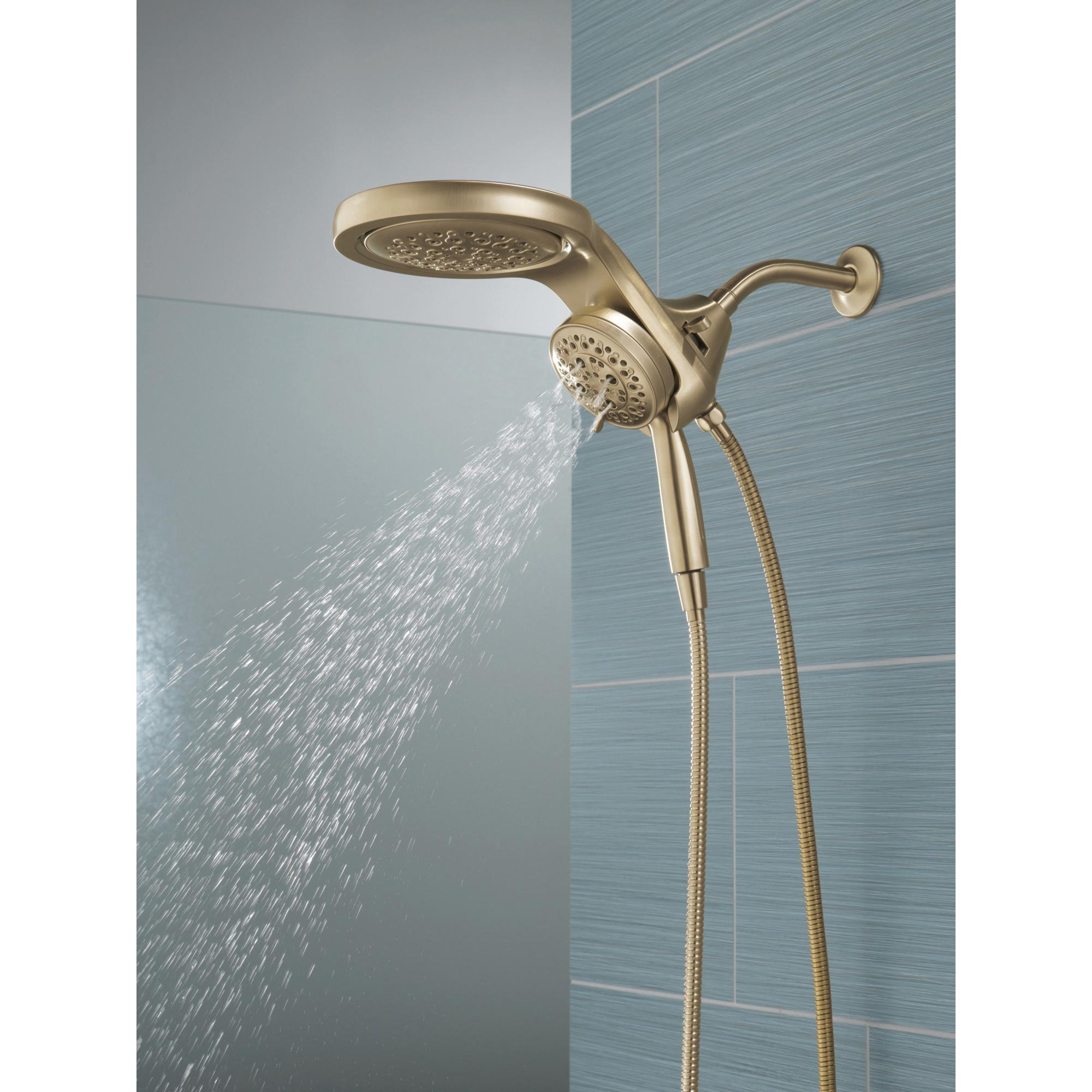 DELTA® Universal Showering 58680-CZ25 Shower, 4-1/8 in Spray Face, 2.5 gpm, 60 to 82 in L Hose, Champagne Bronze
