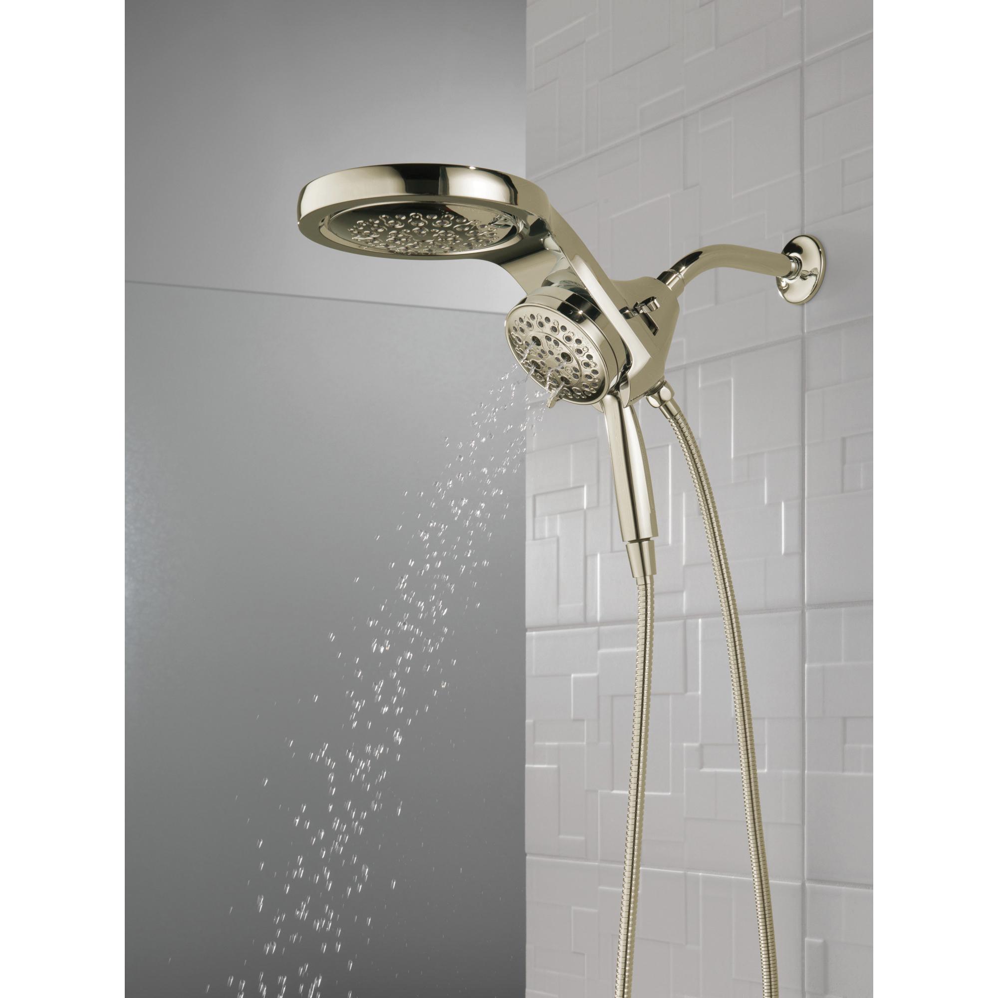 DELTA® Universal Showering 58680-PN25 Shower, 4-1/8 in Spray Face, 2.5 gpm, 60 to 82 in L Hose, Polished Nickel