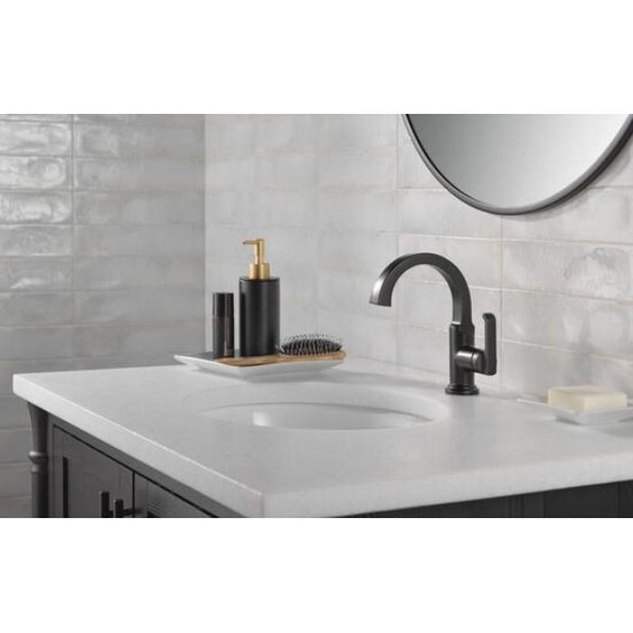 DELTA® Tetra® 588SH-BL-DST Bathroom Faucet, 1-Handle, Deck, Single-Handle, Pop-Up, Matte Black thumbnail 2
