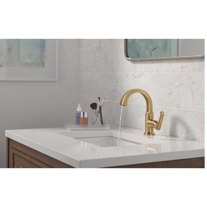 DELTA® Tetra® 588SH-CZ-PR-DST Bathroom Faucet, 1-Handle, Deck, Single-Handle, Pop-Up, Lumicoat® Champagne Bronze thumbnail 2